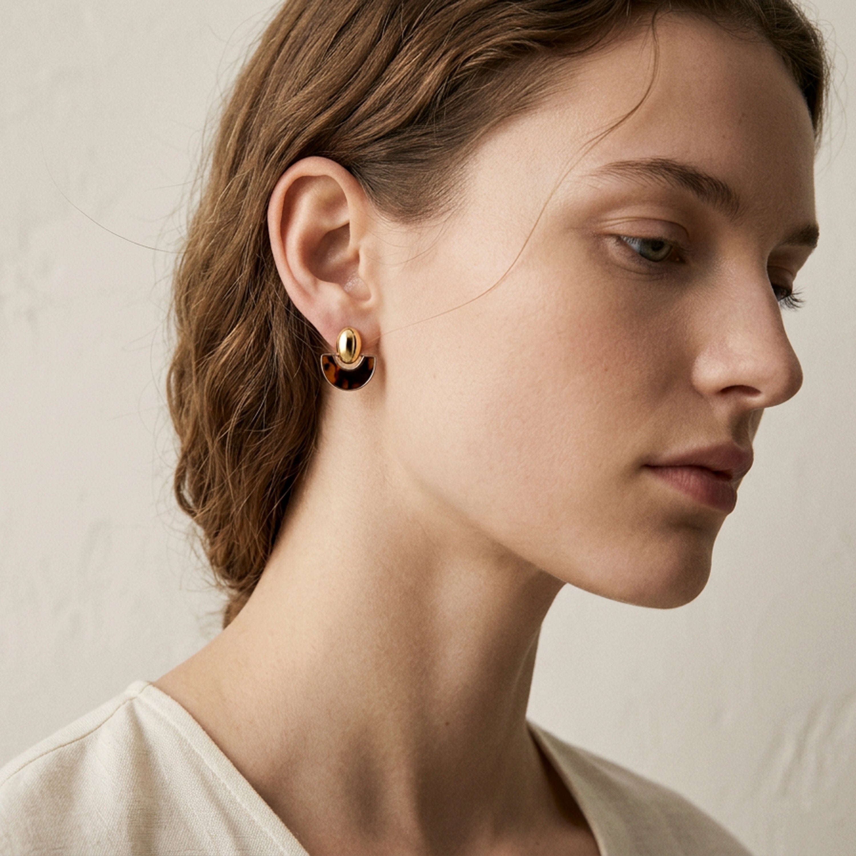 Pendientes Doomdur acabado oro amarillo 18k - Doomdur