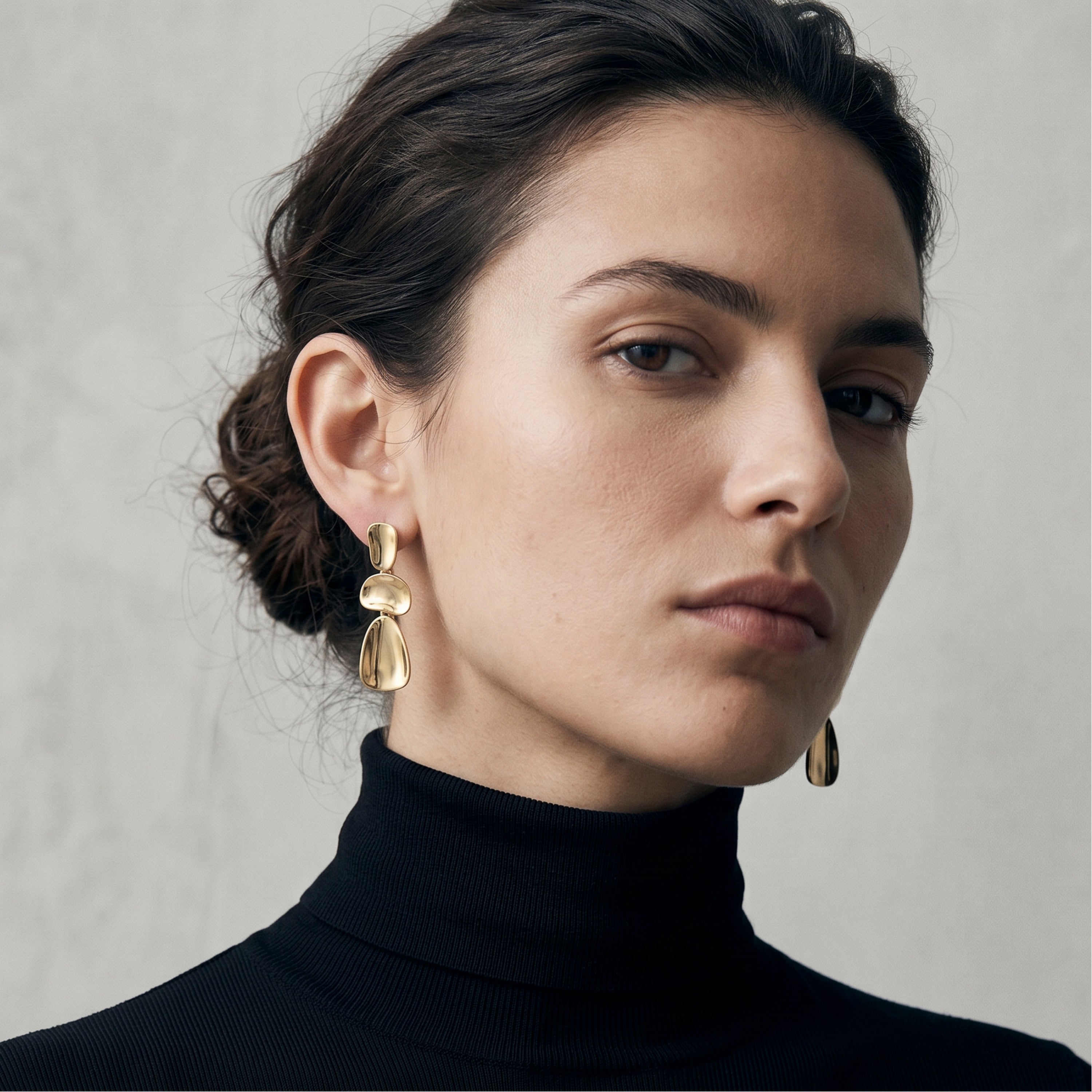 Pendientes Taha acabado oro amarillo 18k - Taha
