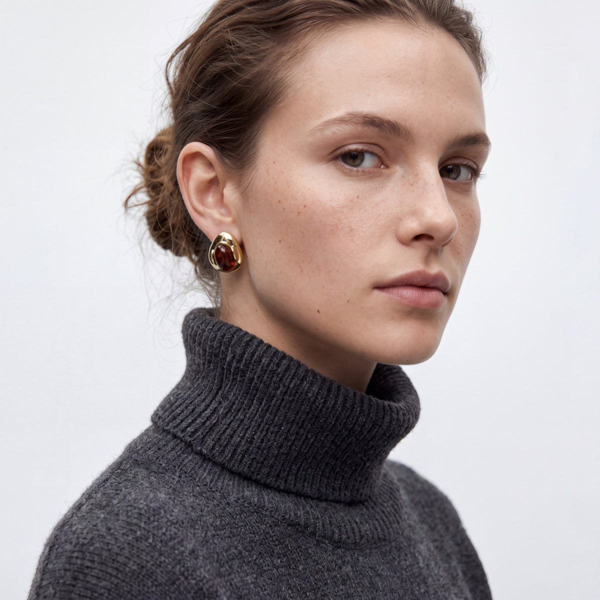 Boucles d’oreilles avec finition en or jaune 18 carats - Thinla