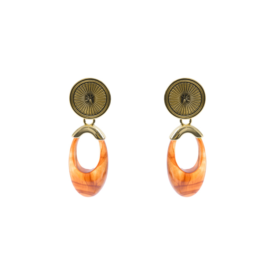 Pendientes acabado en oro amarillo de 18k - Isysil