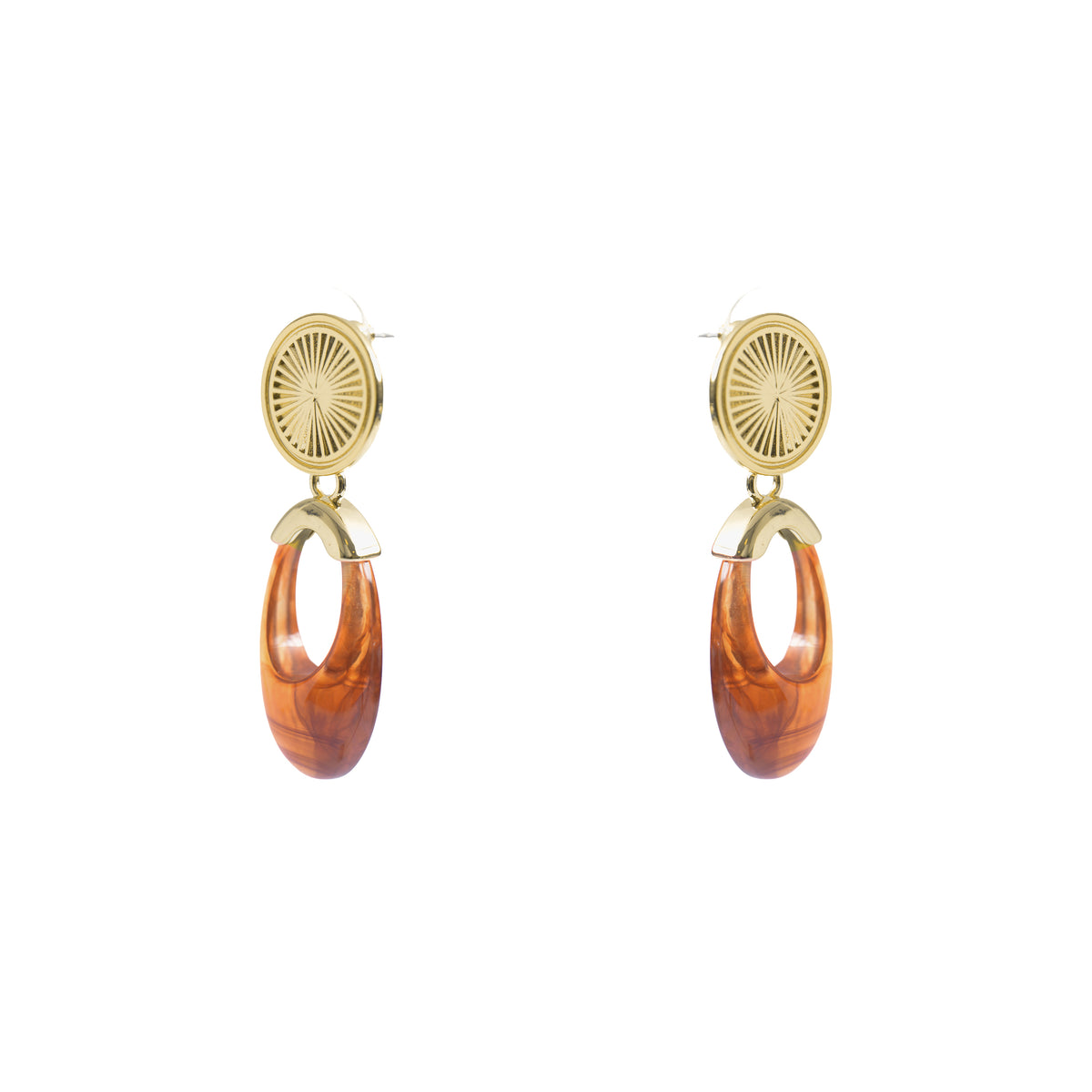 Boucles d’oreilles avec finition en or jaune 18 carats - Isysil