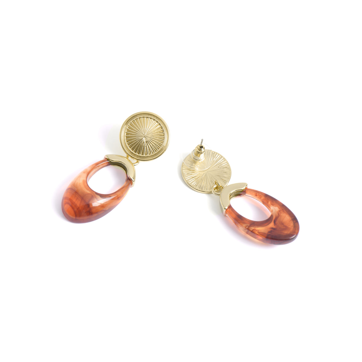 Boucles d’oreilles avec finition en or jaune 18 carats - Isysil