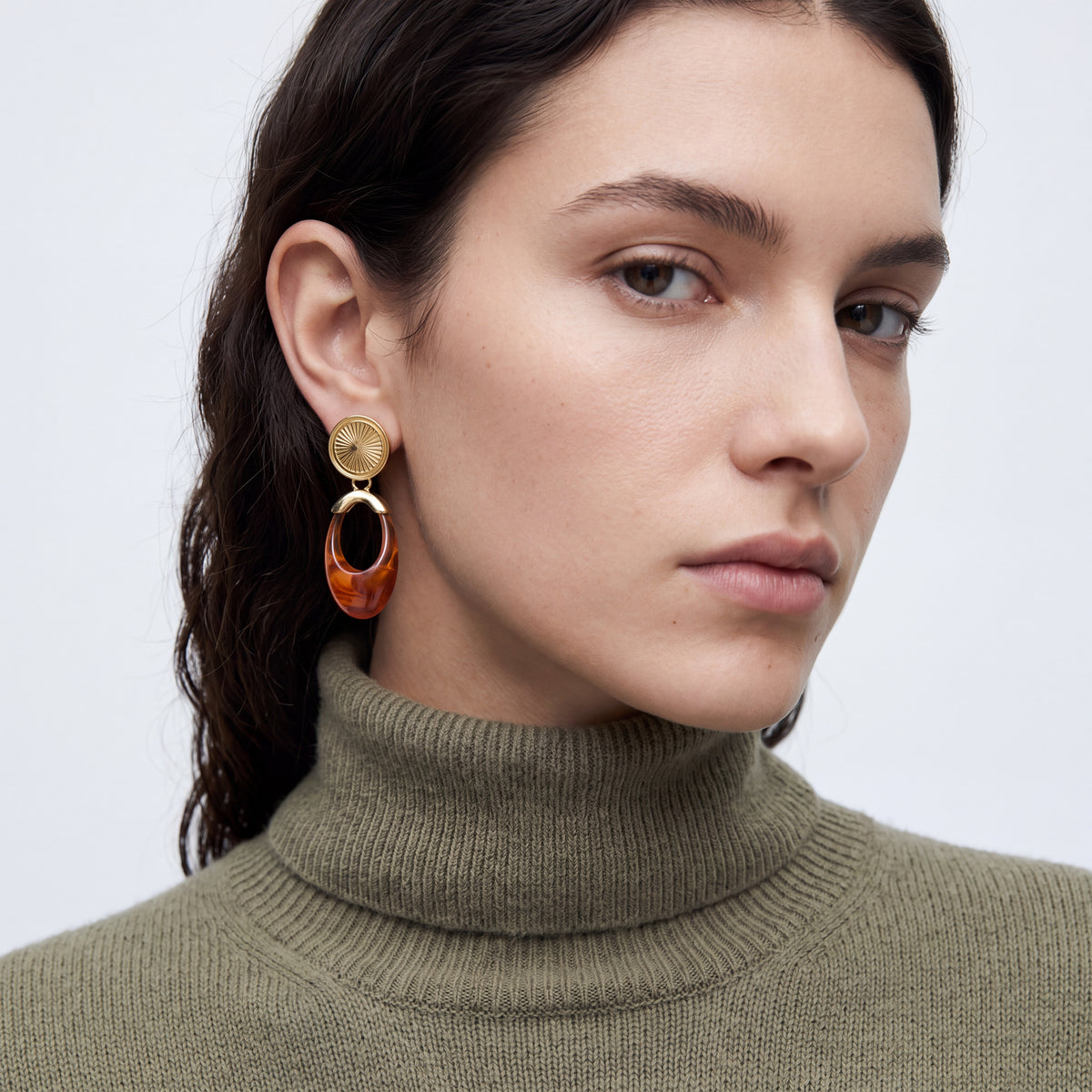 Pendientes acabado en oro amarillo de 18k - Isysil