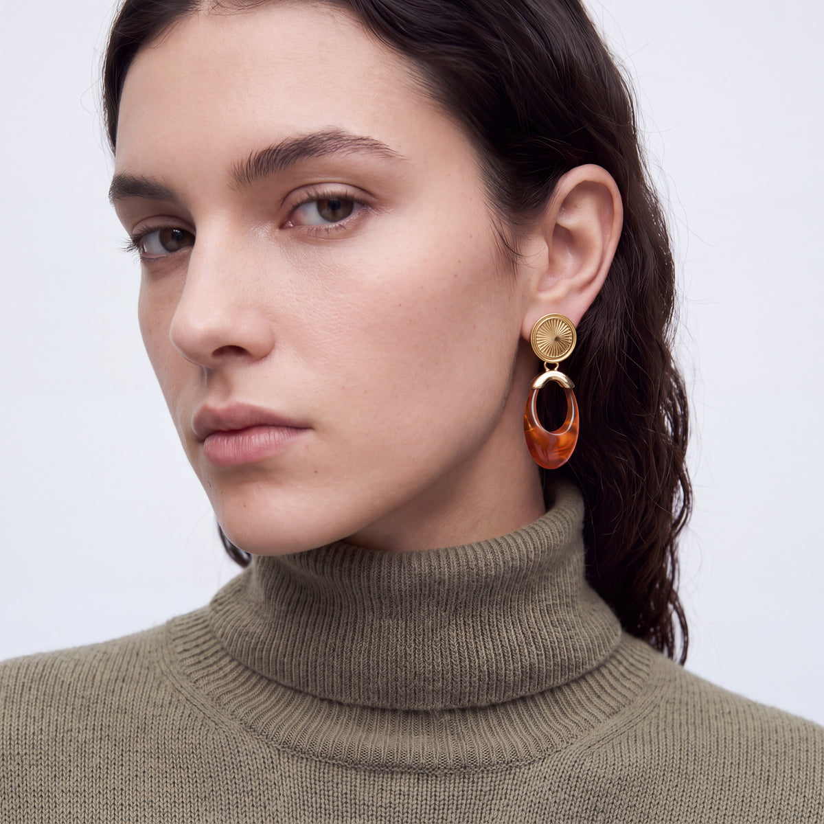 Boucles d’oreilles avec finition en or jaune 18 carats - Isysil