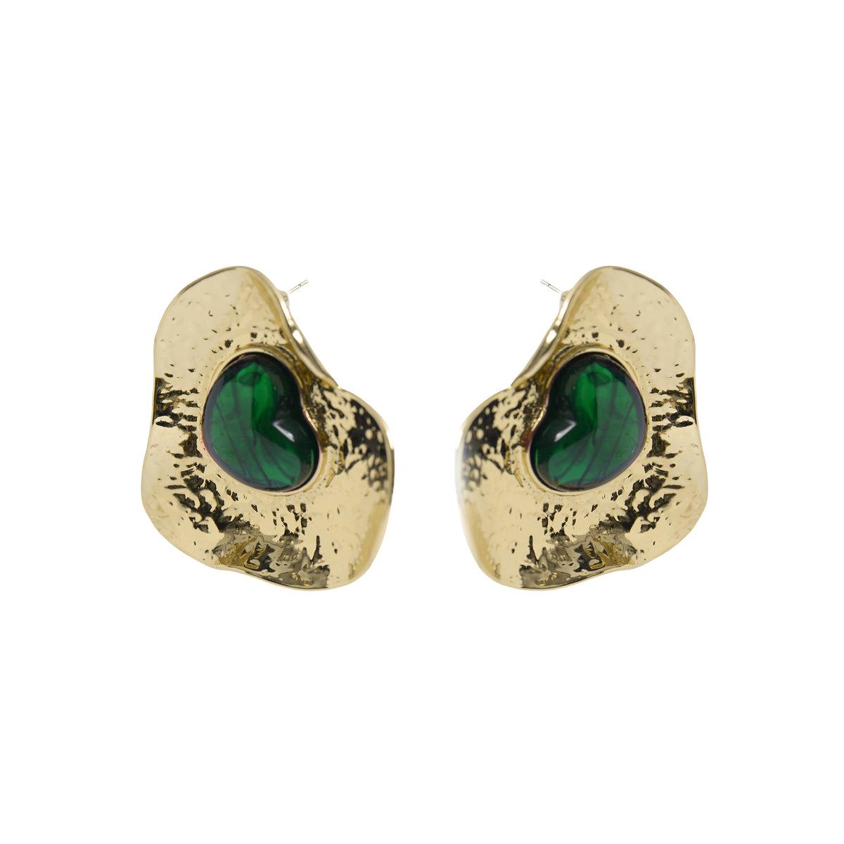 Boucles d’oreilles avec finition en or jaune 18 carats - Grenmi