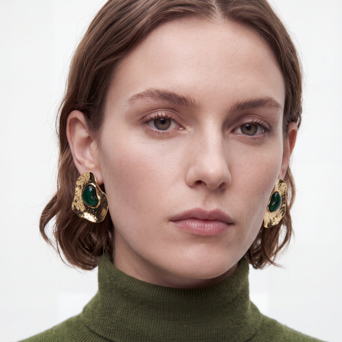 Boucles d’oreilles avec finition en or jaune 18 carats - Grenmi