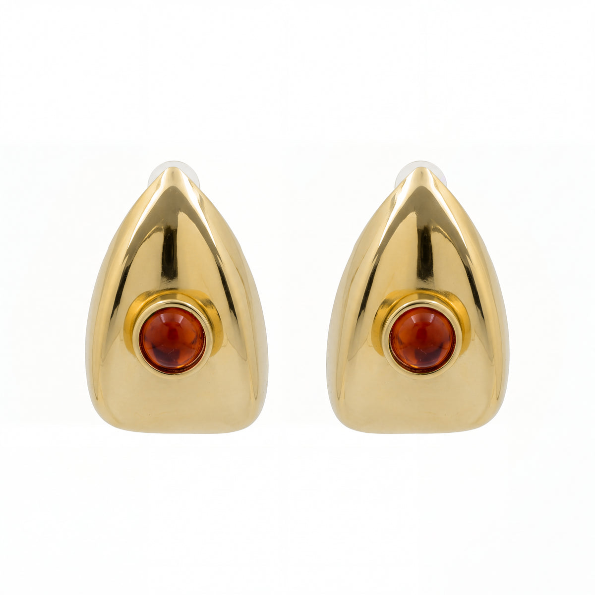 Brincos com acabamento em ouro amarelo de 18k - Arai