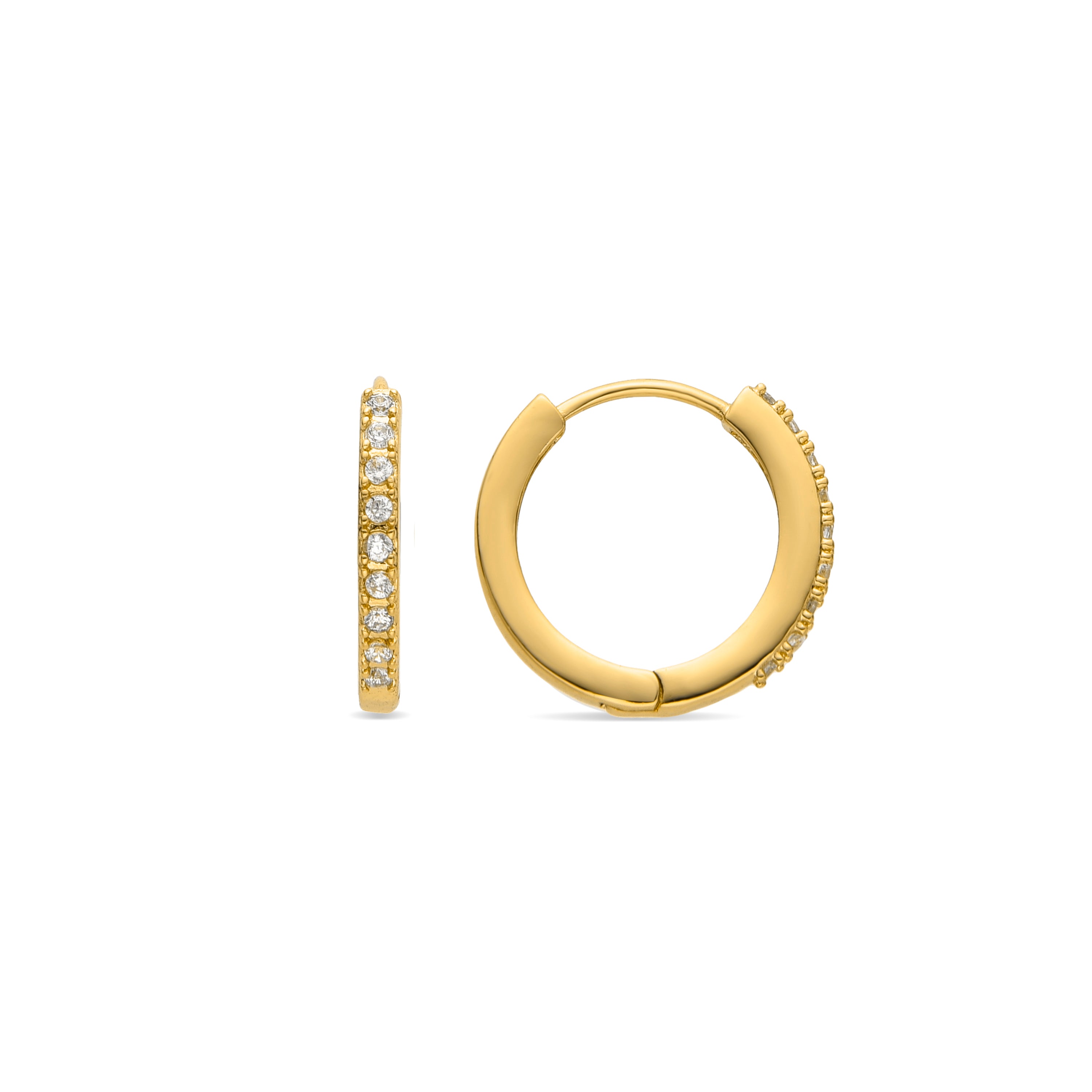 Orecchini con Zirconia Brillante finitura oro 18K - Ariuk