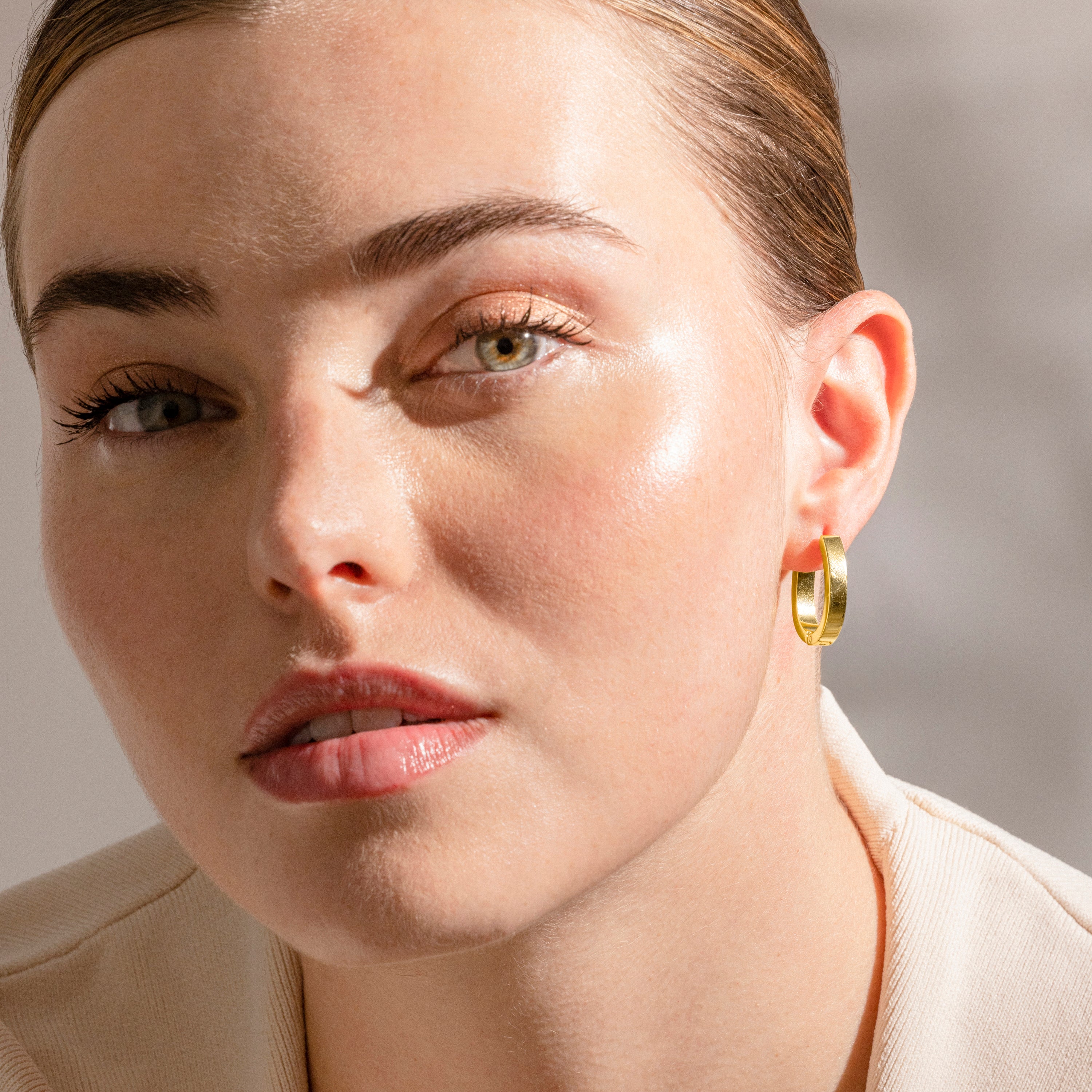Pendientes acabado oro 18K - Firax