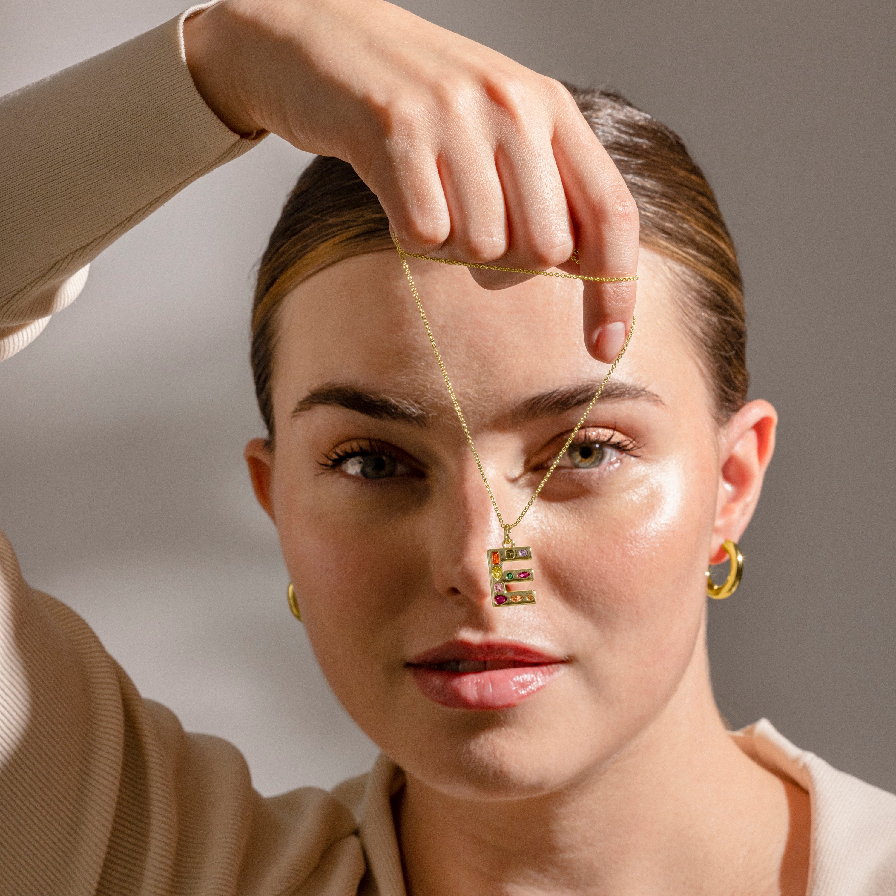 18K gold finish earrings - Nias