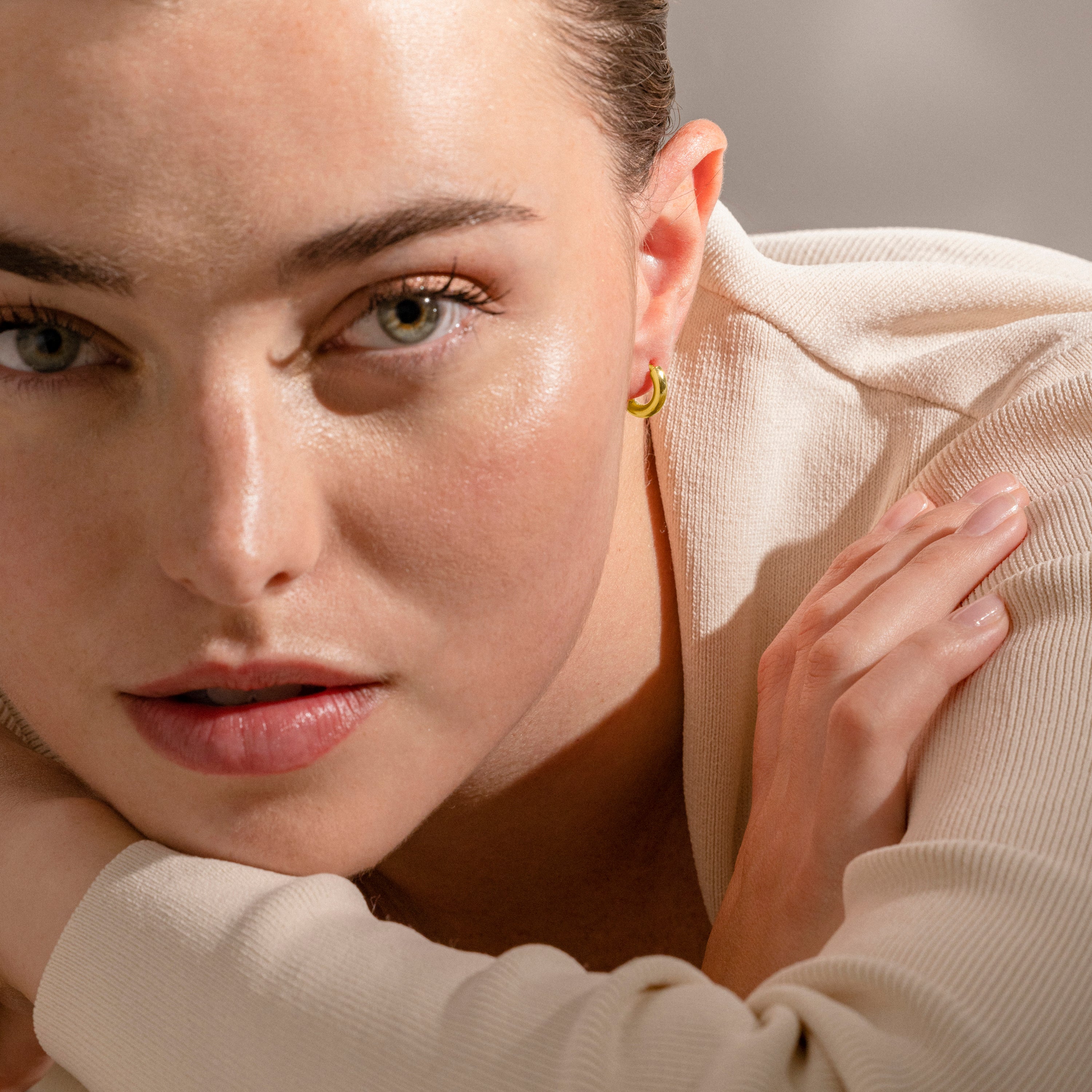 18K gold finish earrings - Helali
