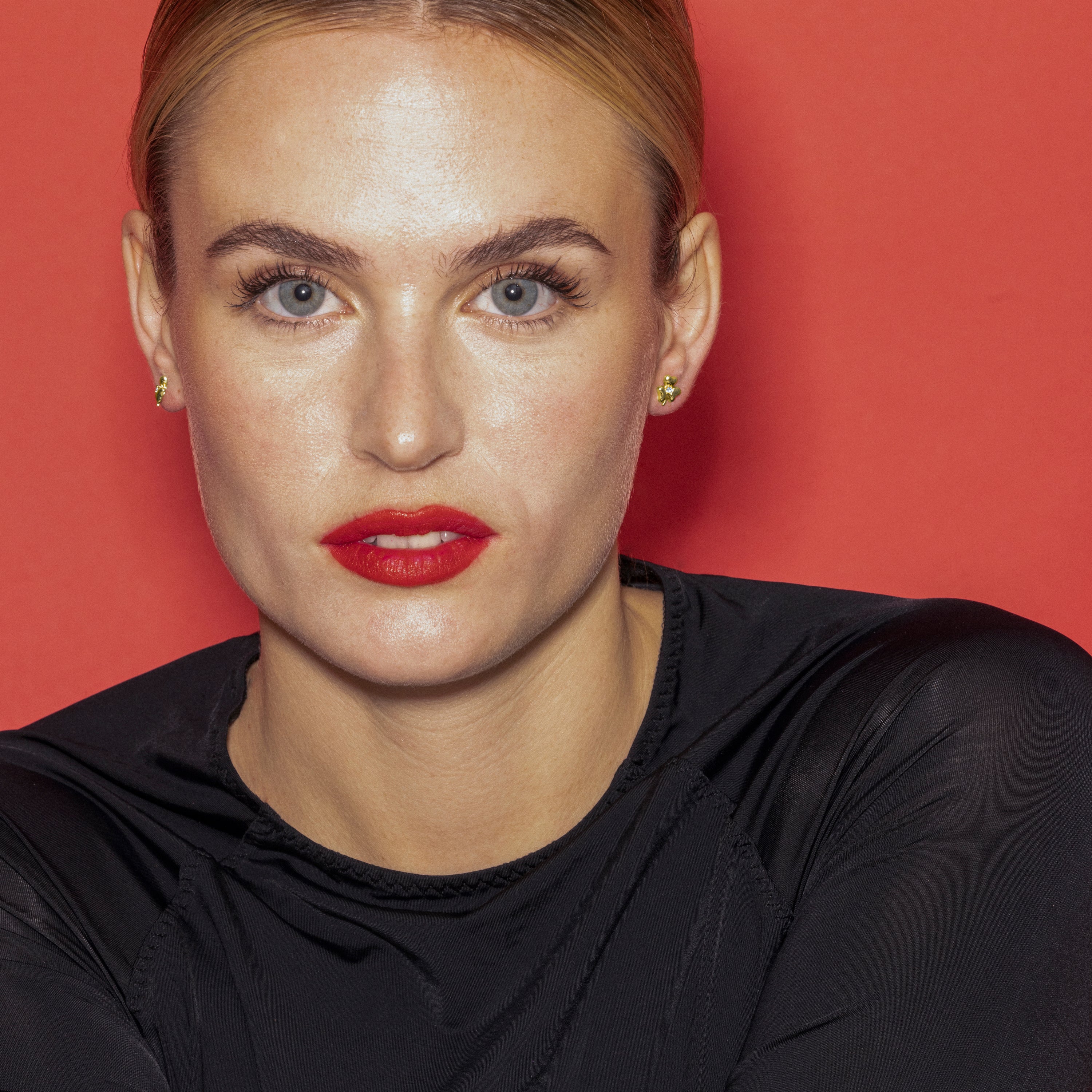 Boucles d'oreilles avec zircon brillant finition or 18k - Furne