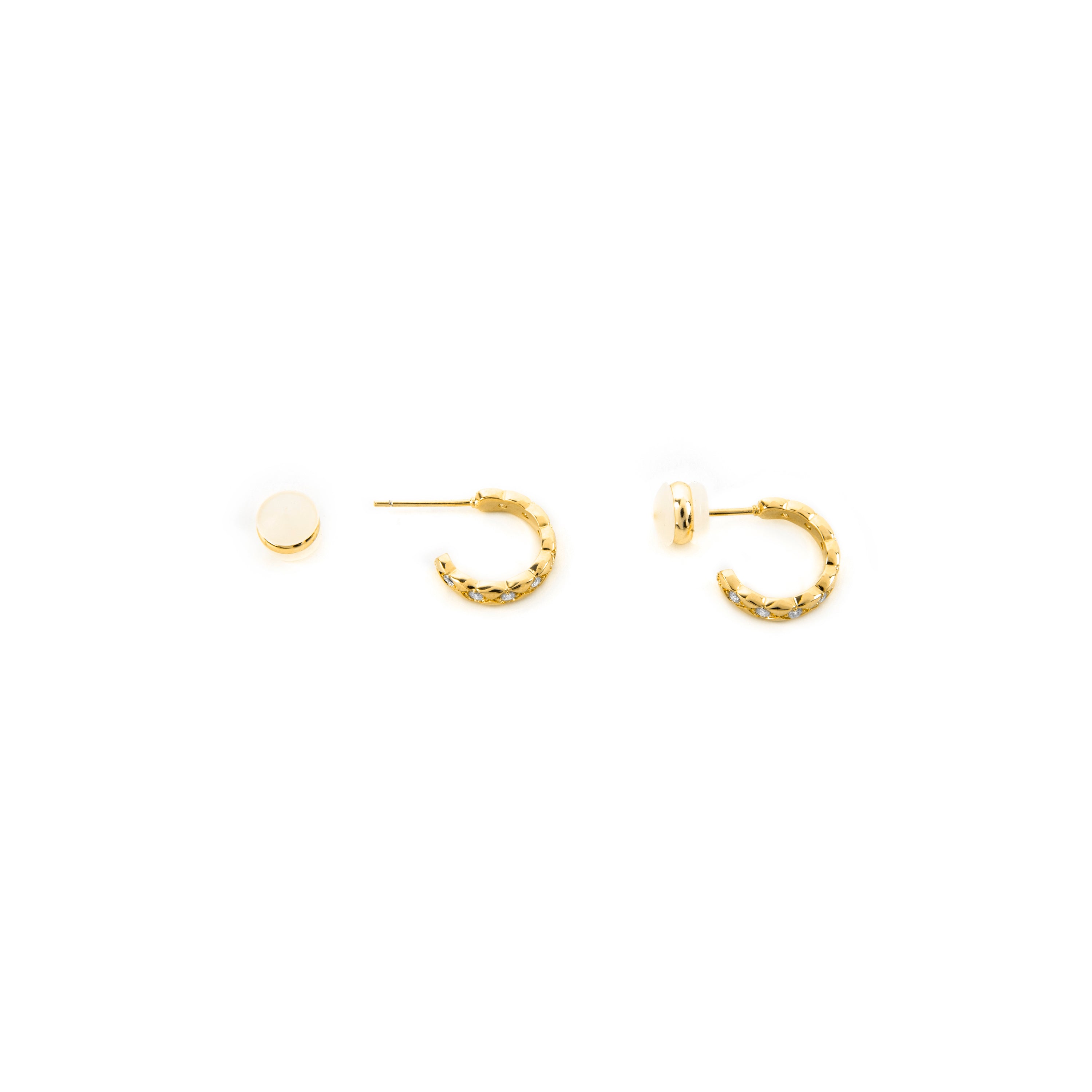 Pendientes con Circonita Brillante acabado oro 18k - Efla