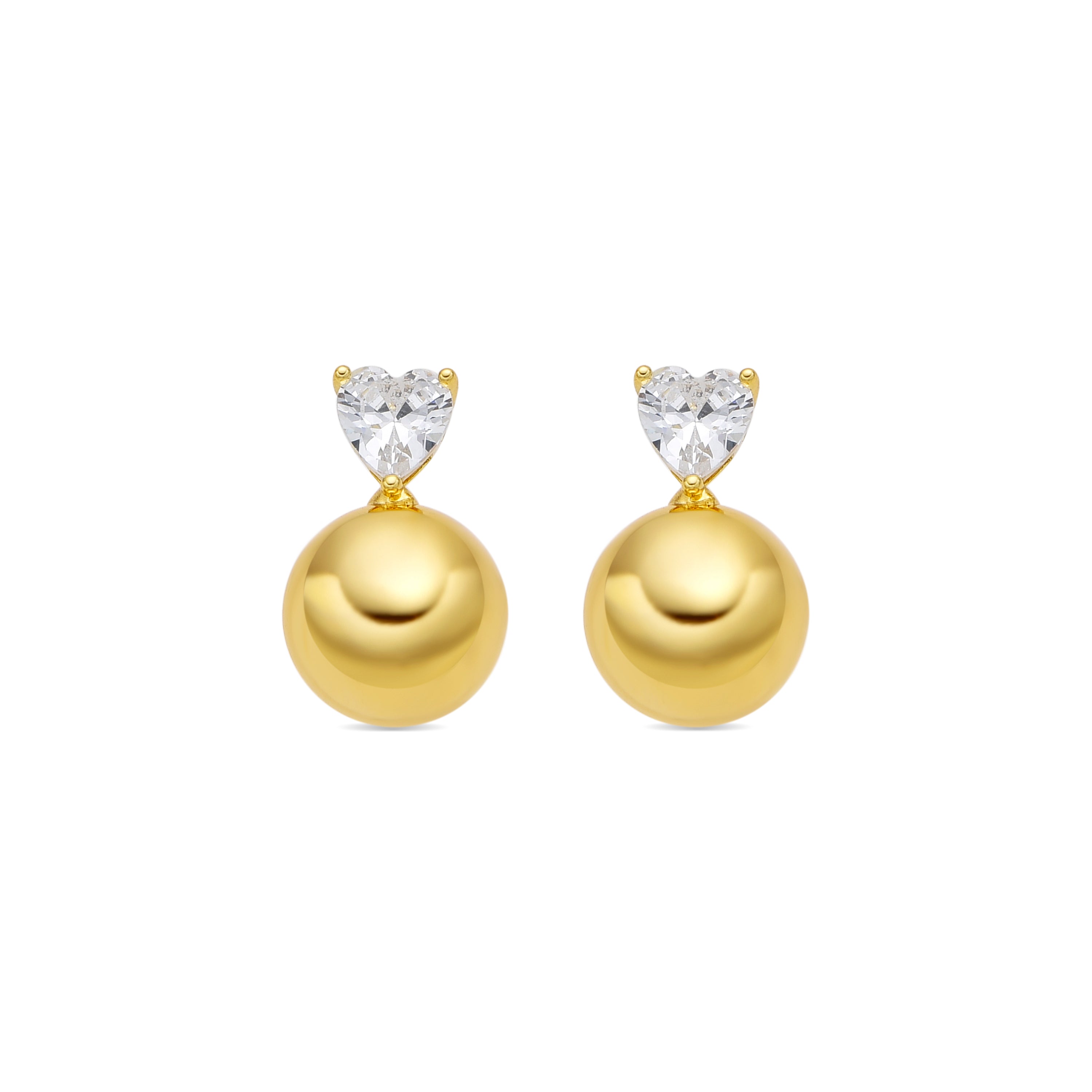 Pendientes con Circonita Brillante acabado oro 18k - Miora