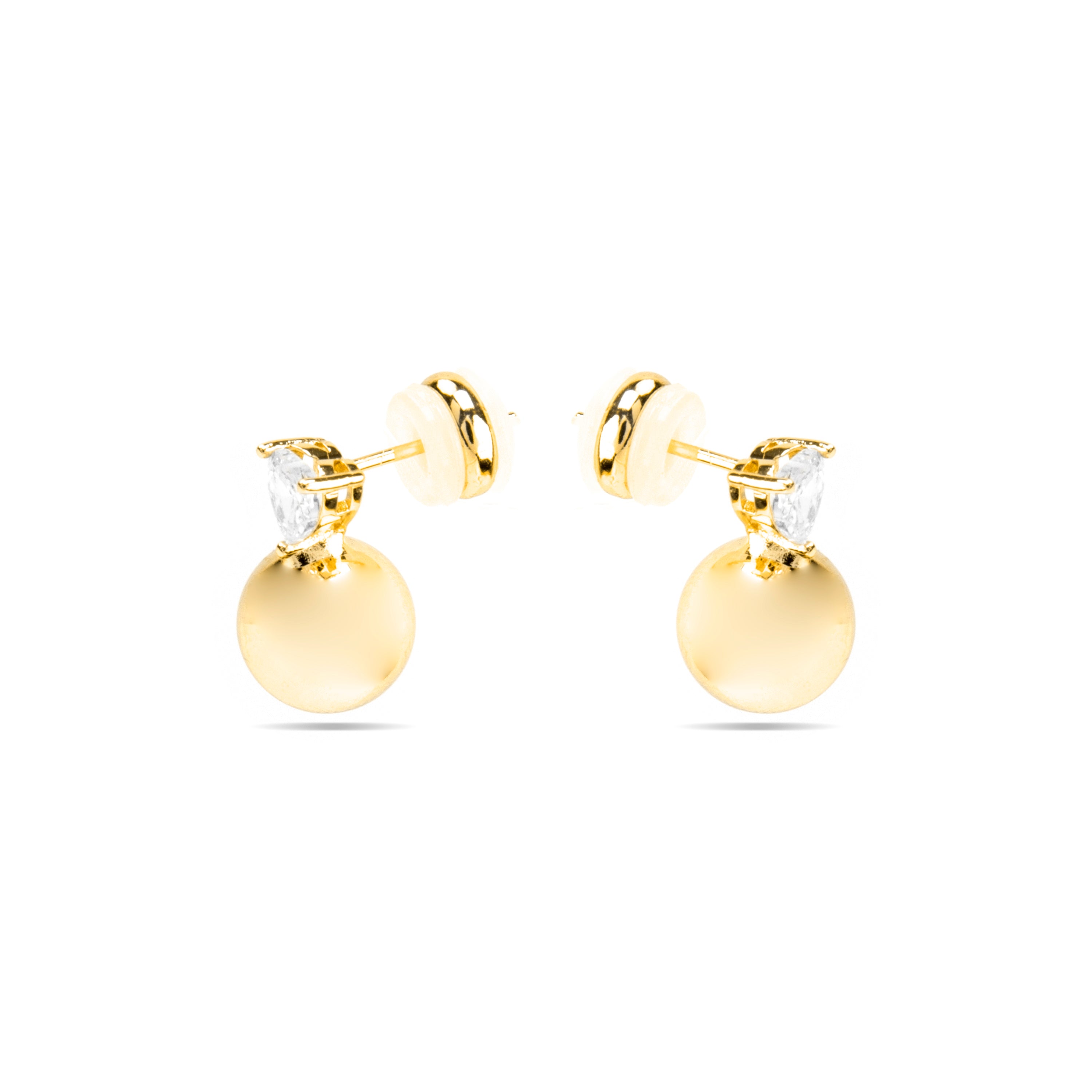 Pendientes con Circonita Brillante acabado oro 18k - Miora