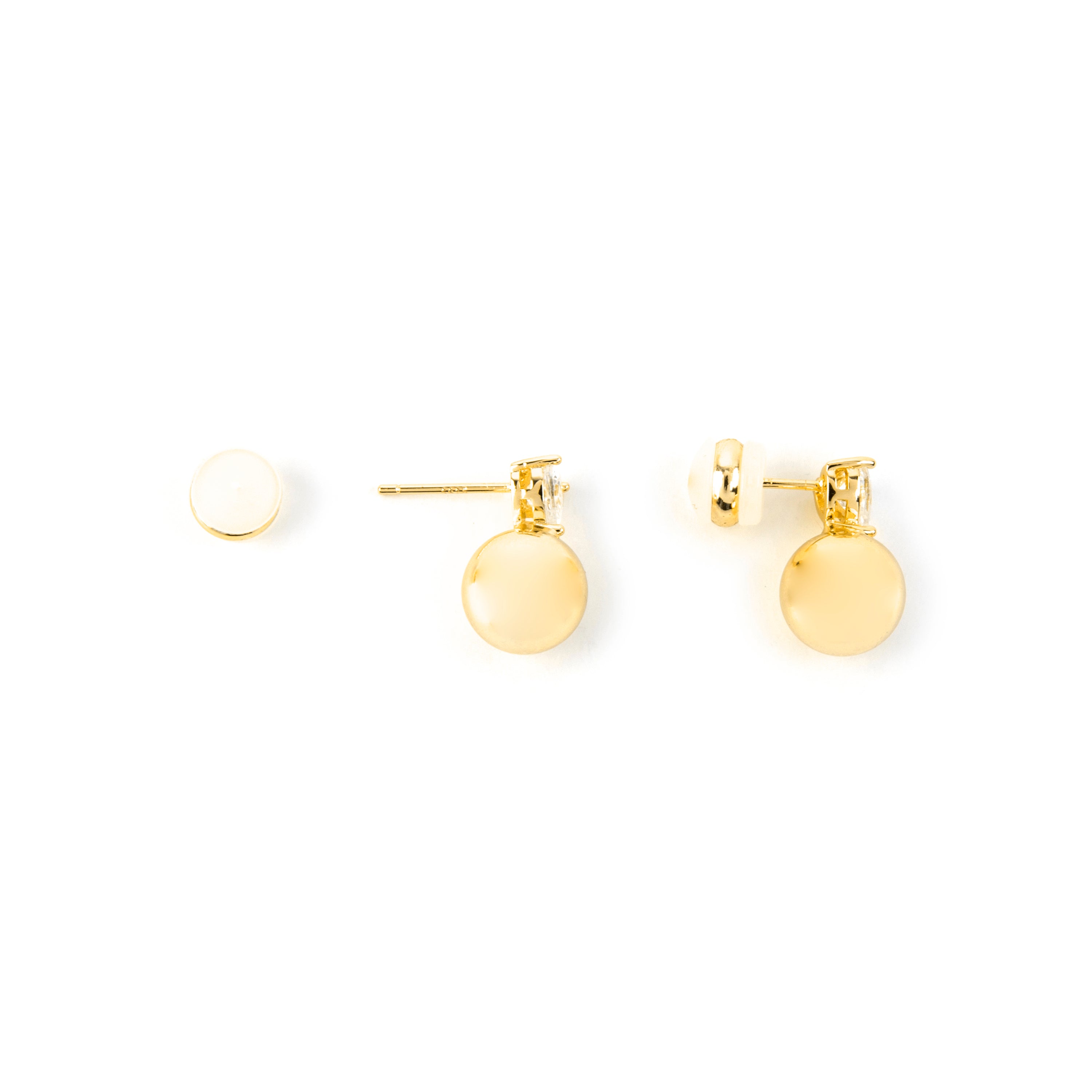 Pendientes con Circonita Brillante acabado oro 18k - Miora