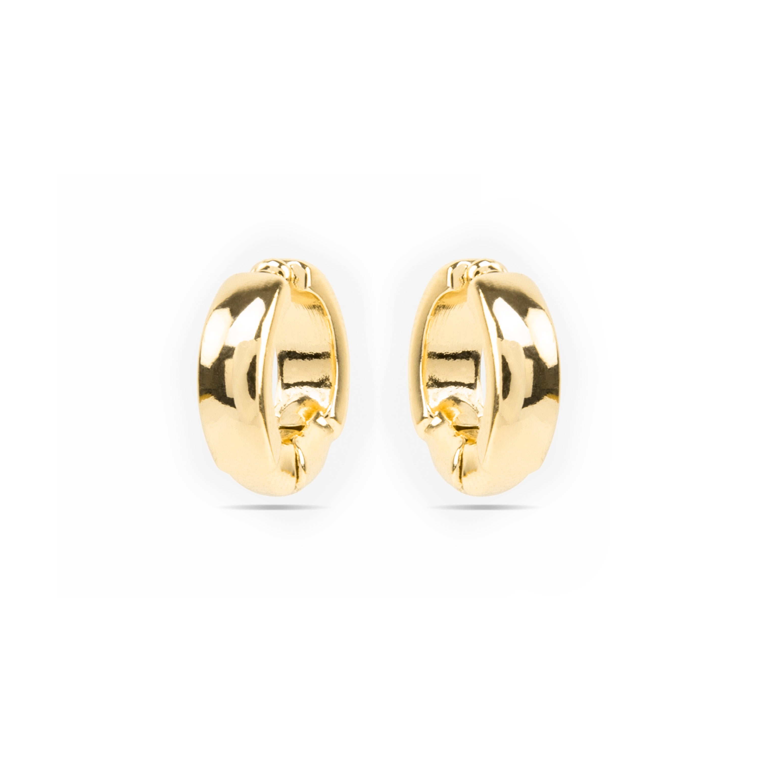 Boucles d'oreilles de 14mm de diamètre finition Or Jaune 18k - Iko