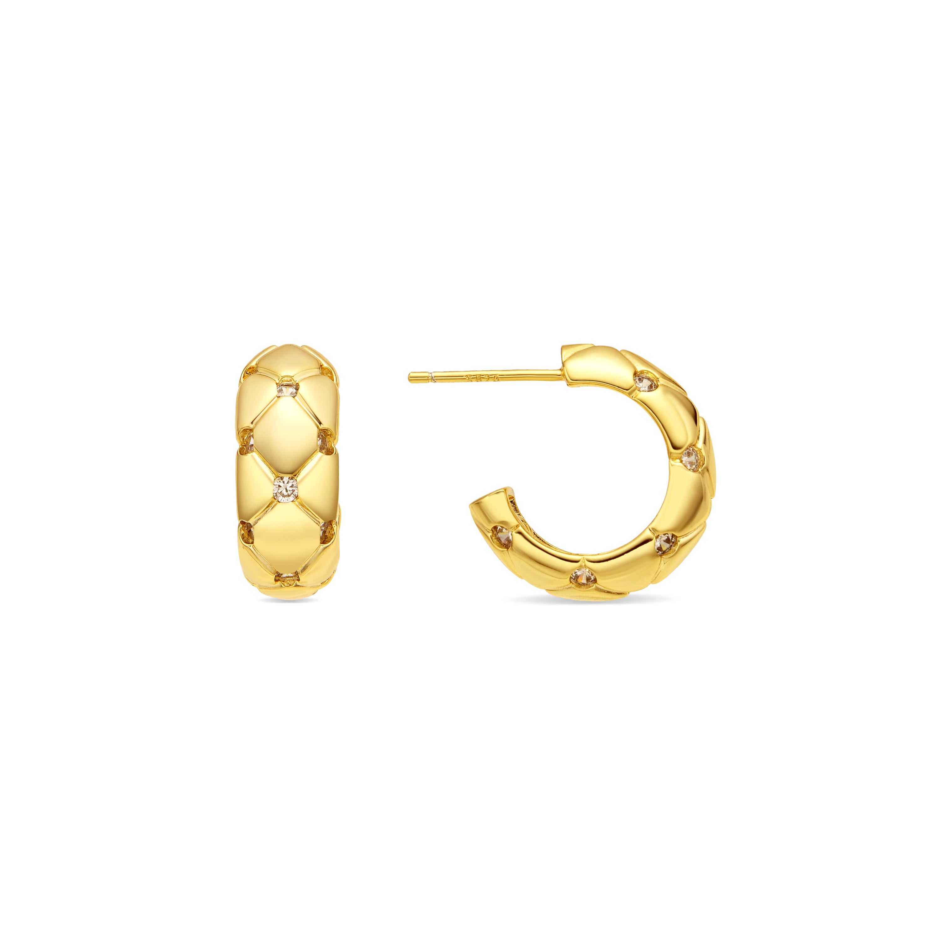 18k gold finish earrings - Rakhon