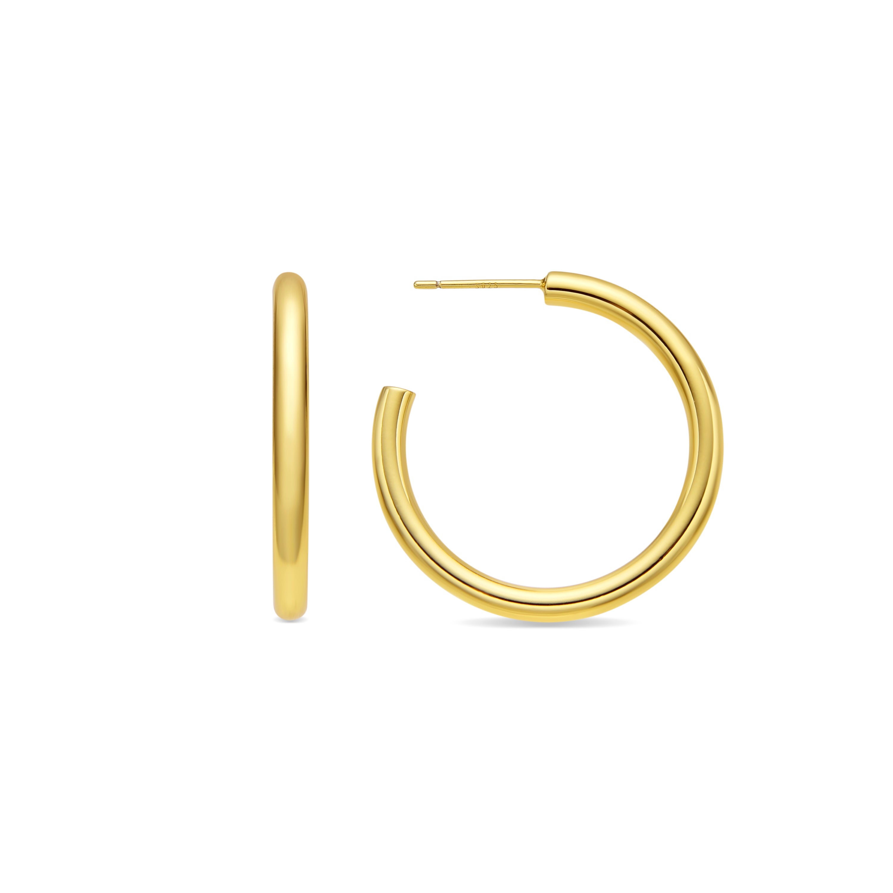 18k gold finish earrings - Hudak