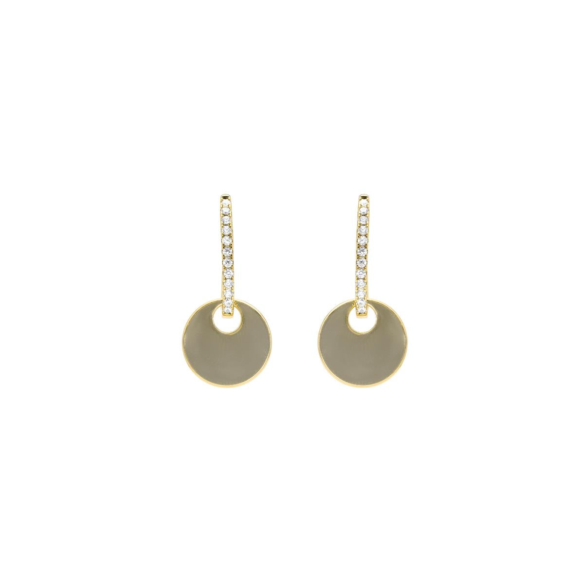 Earrings finished in 18k yellow gold - Sarif