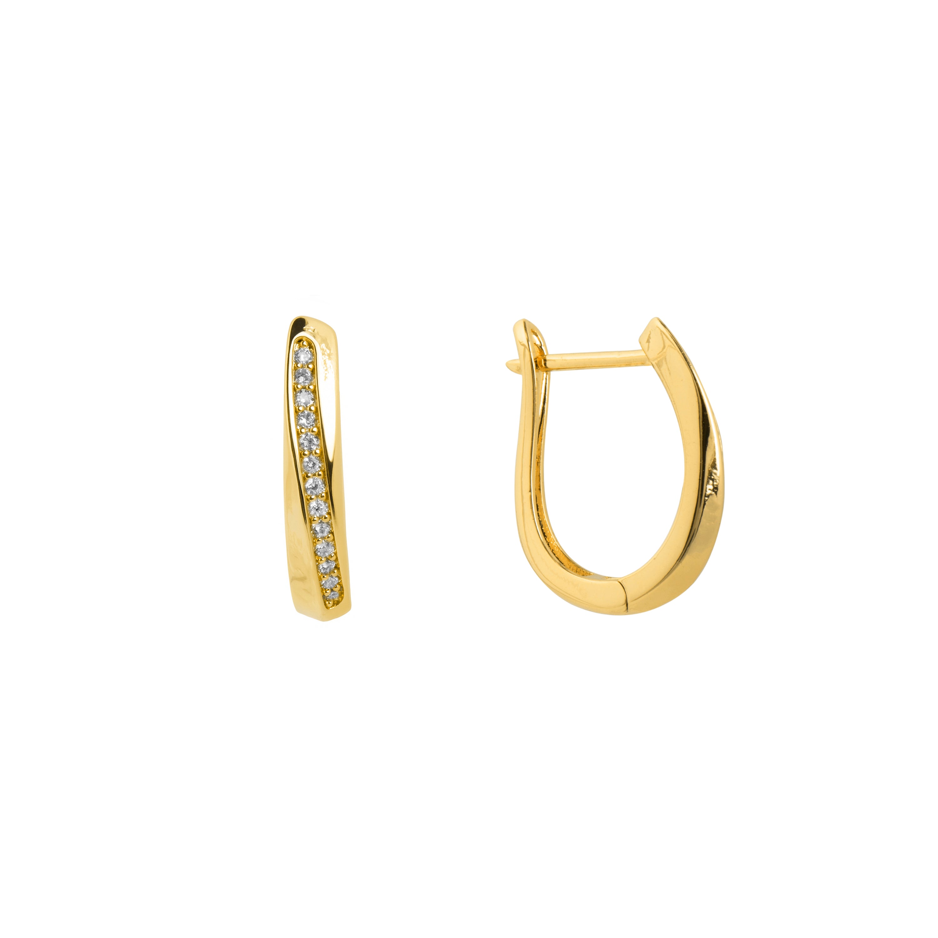 Earrings finished in 18k yellow gold - Katki