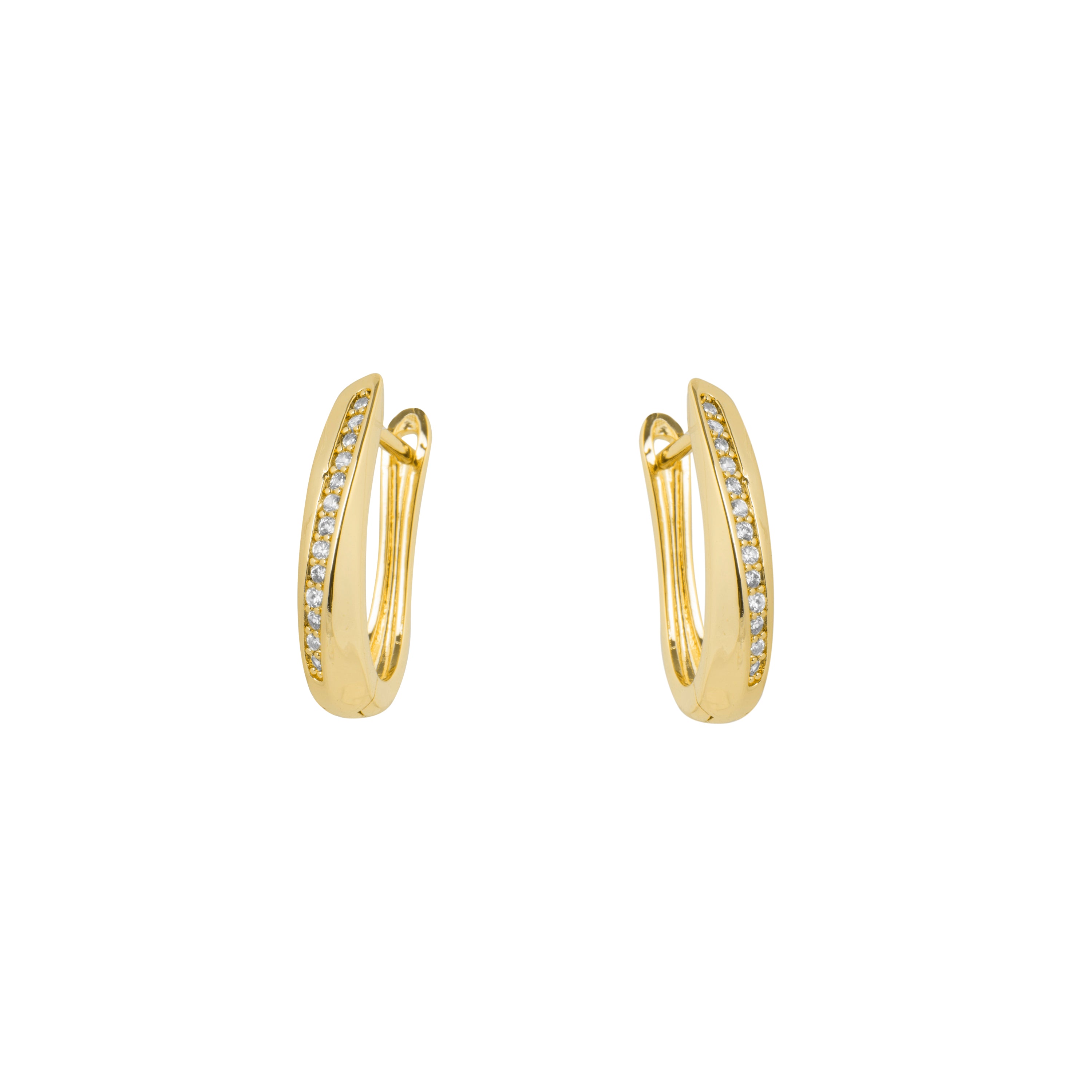 Earrings finished in 18k yellow gold - Katki