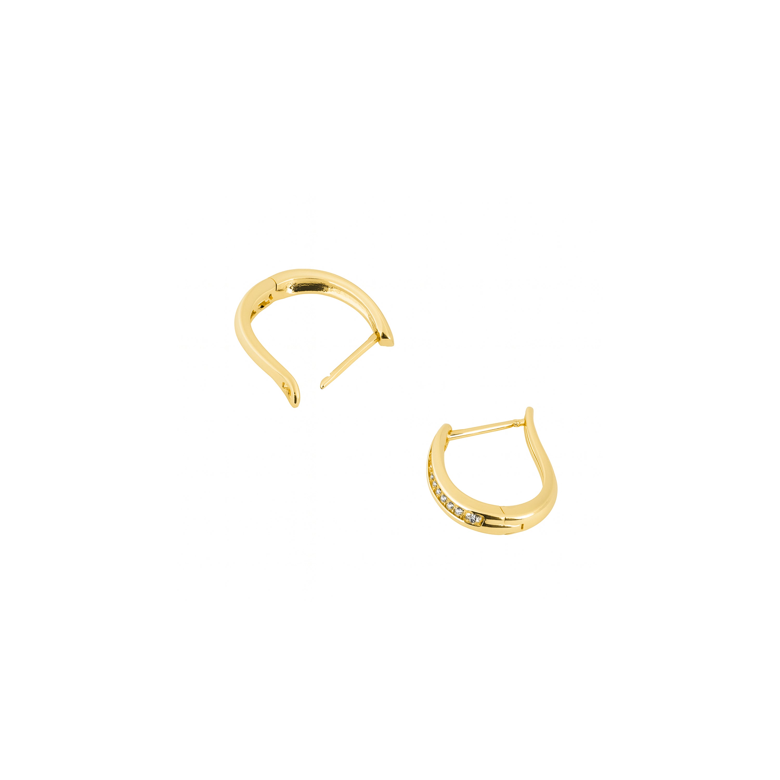 Earrings finished in 18k yellow gold - Katki