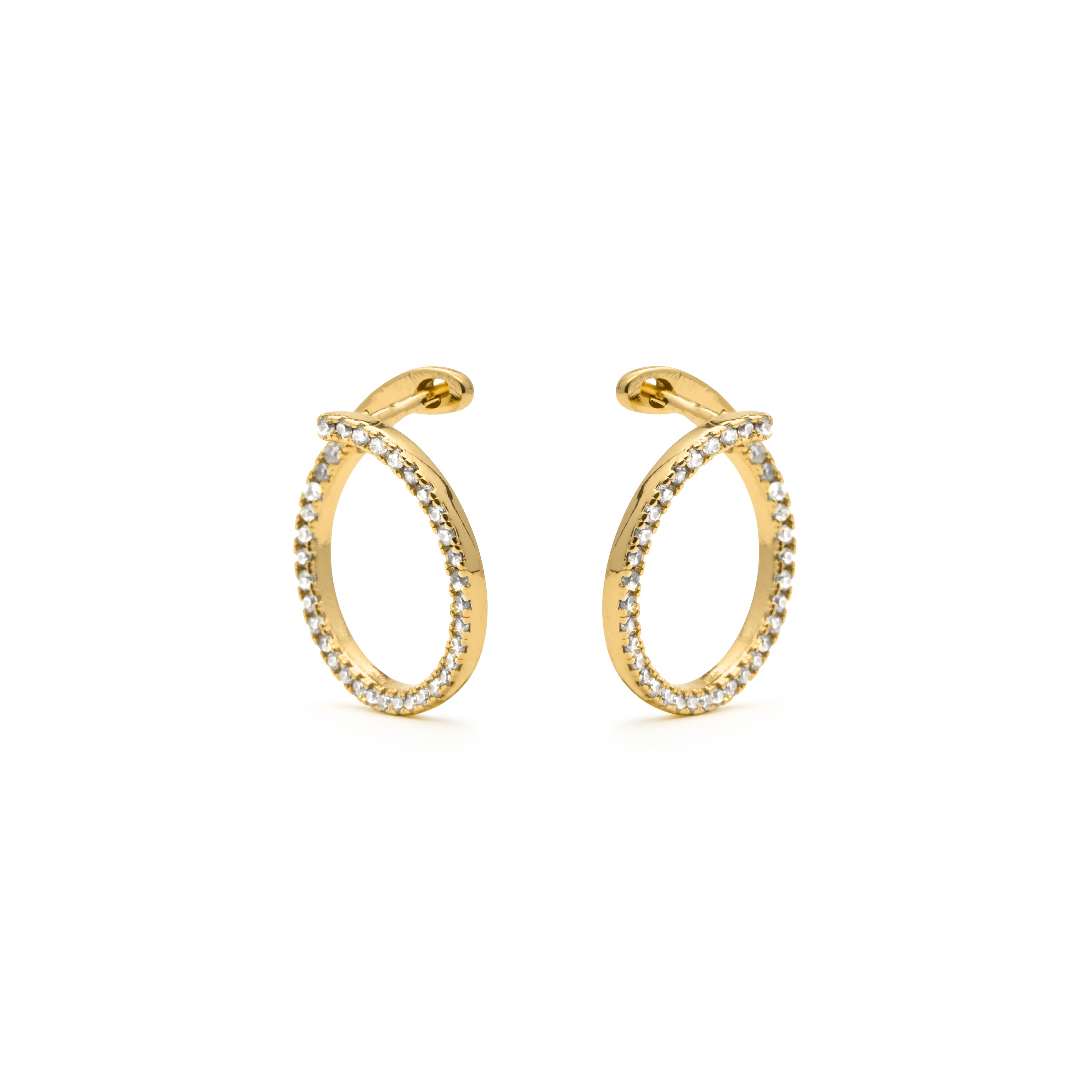 Pendientes acabado en oro amarillo 18k - Yona