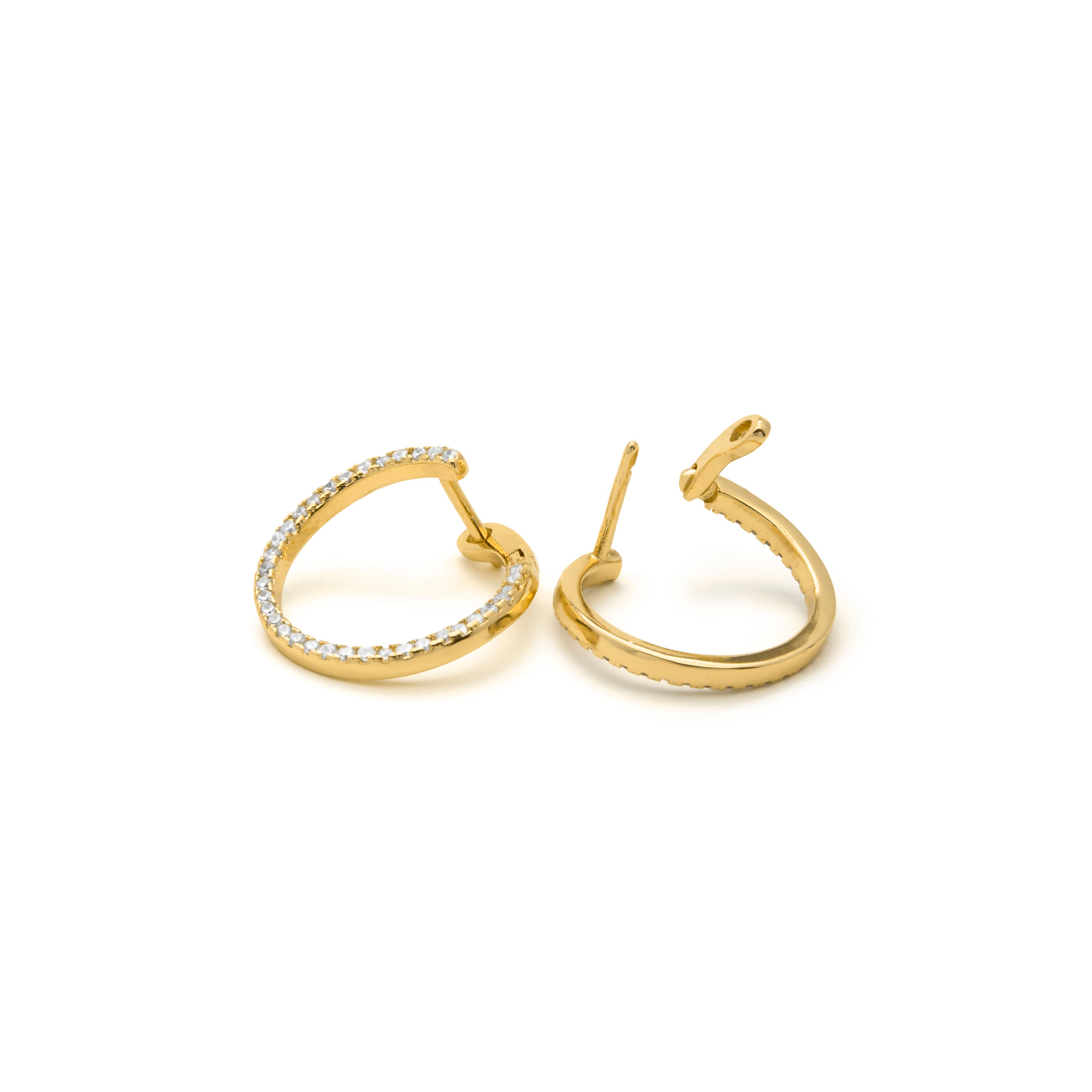 Pendientes acabado en oro amarillo 18k - Yona