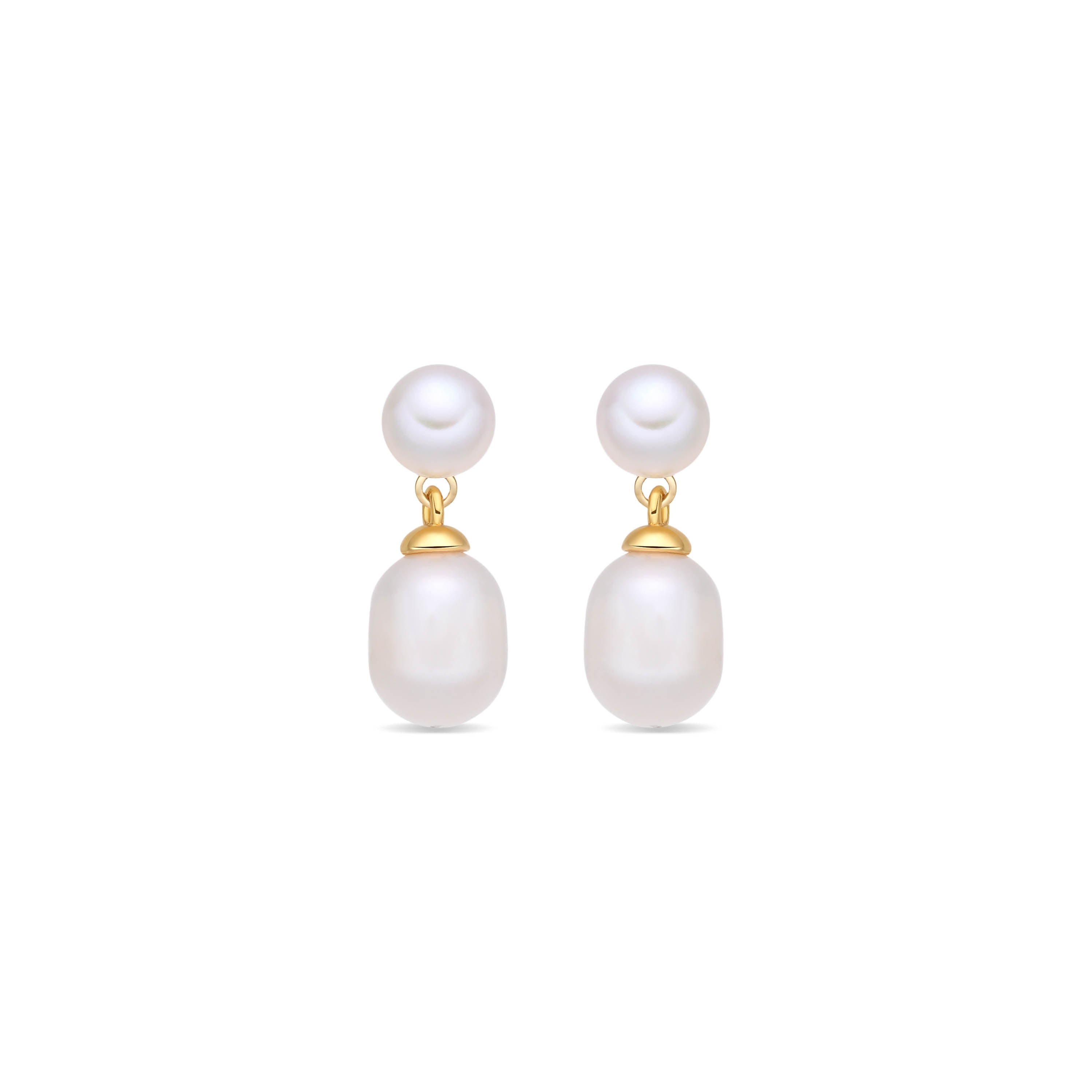 18k Yellow Gold Finish Earrings - Rirath