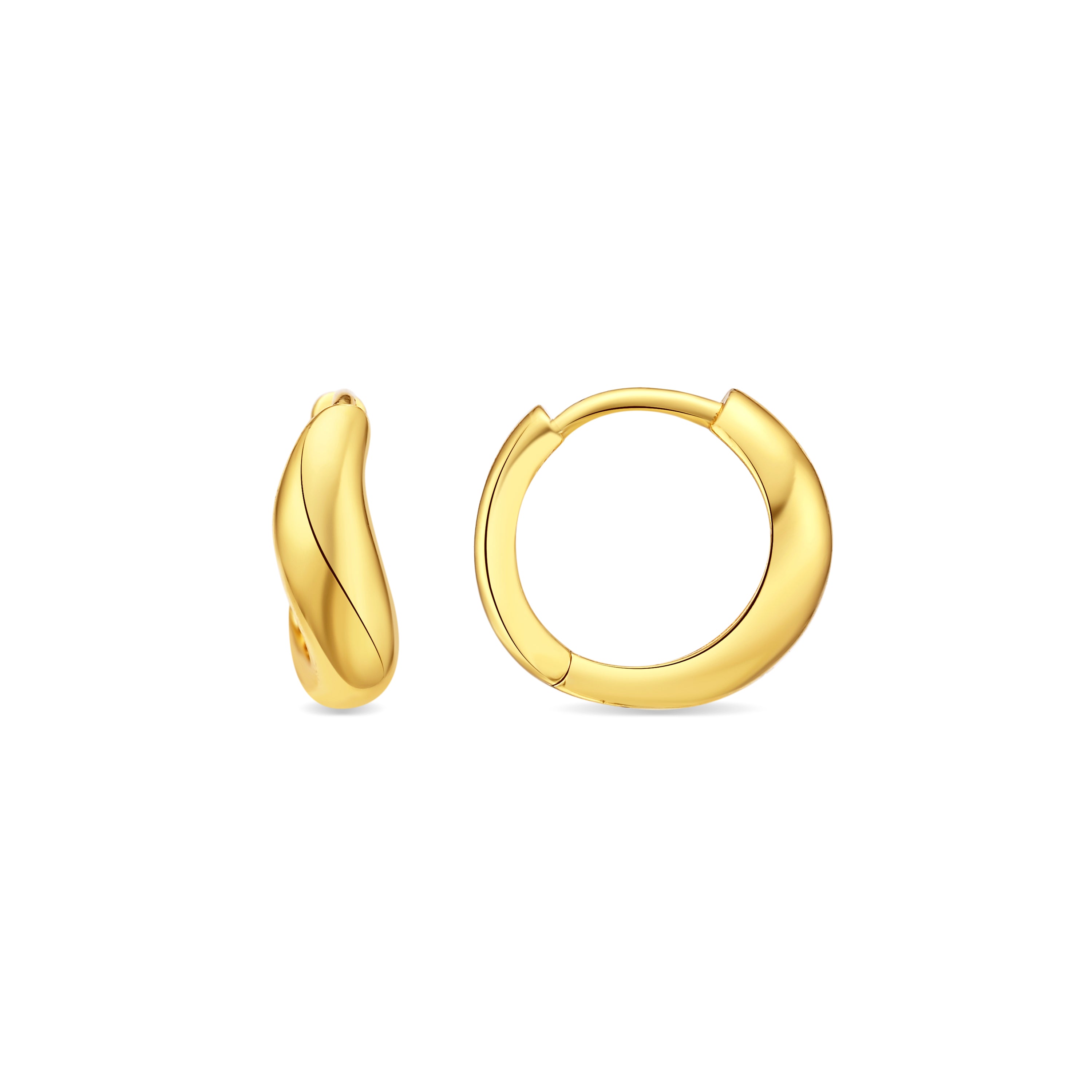 Boucles d'oreilles finition or jaune 18 carats - Lanwise