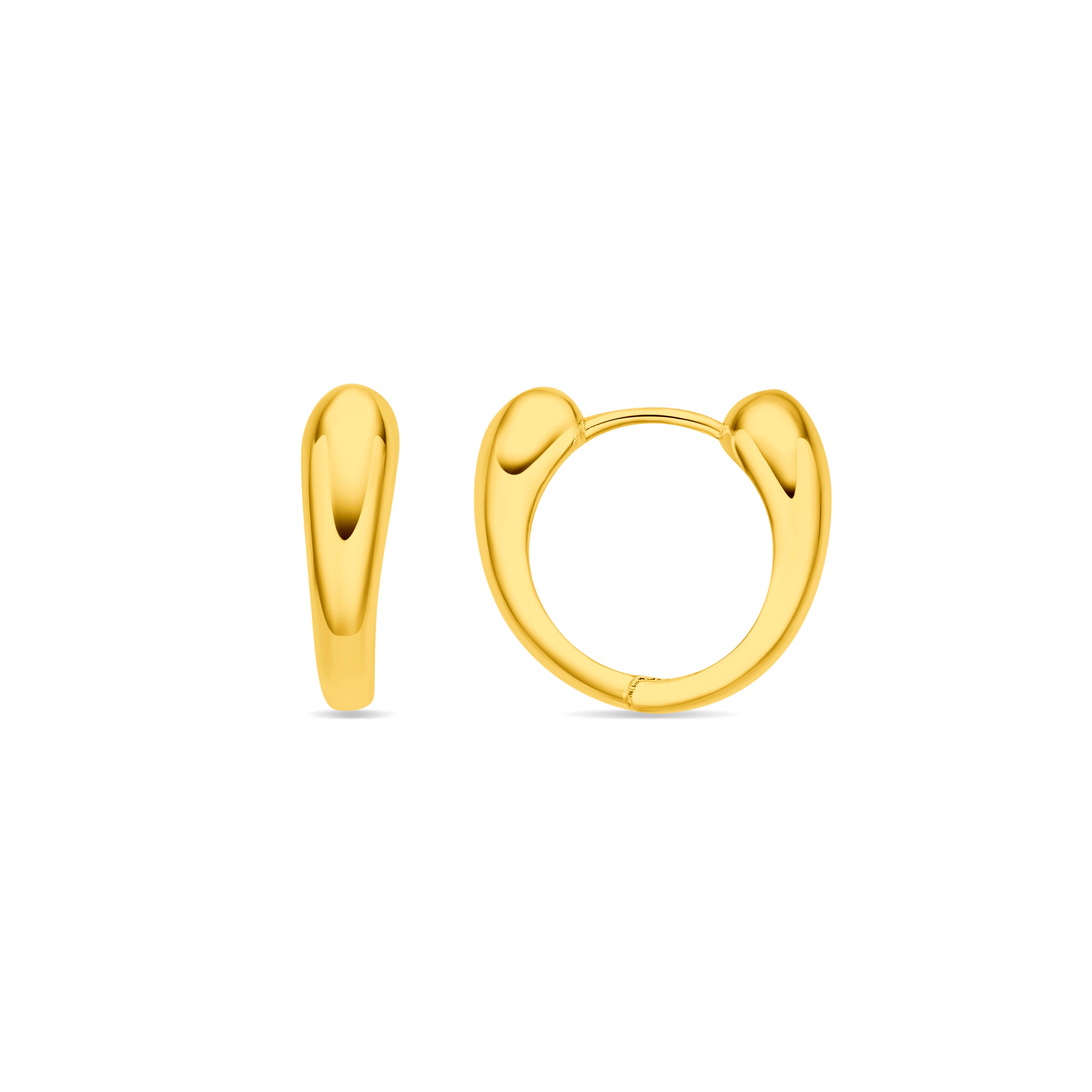 Boucles d'oreilles finition or jaune 18 carats - Wisebe