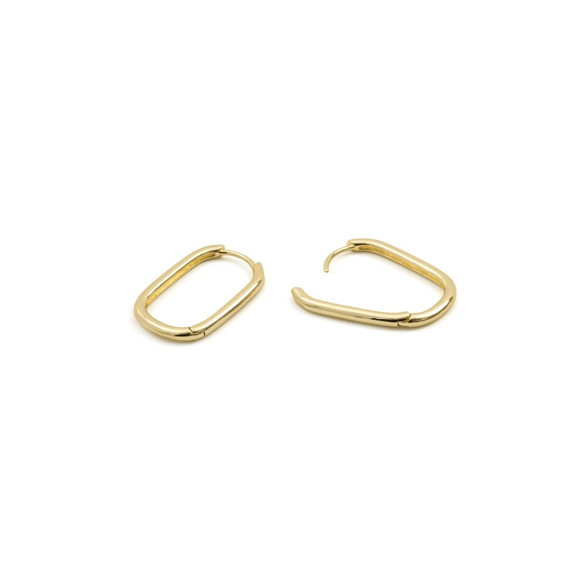 Pendientes acabado en oro amarillo de 18k - Huitza