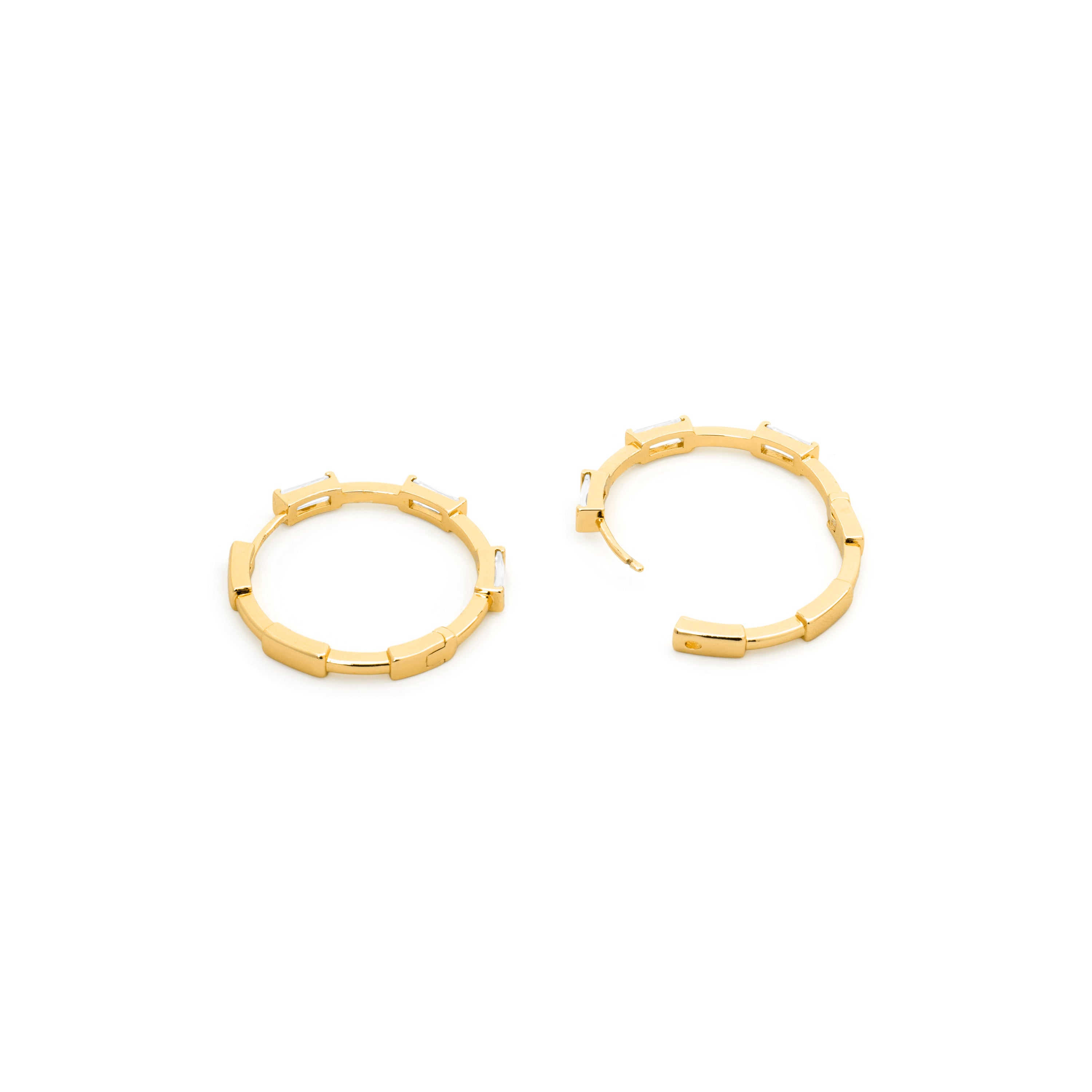 Pendientes de Circonita Brillante acabado en oro amarillo de 18k - Jasak