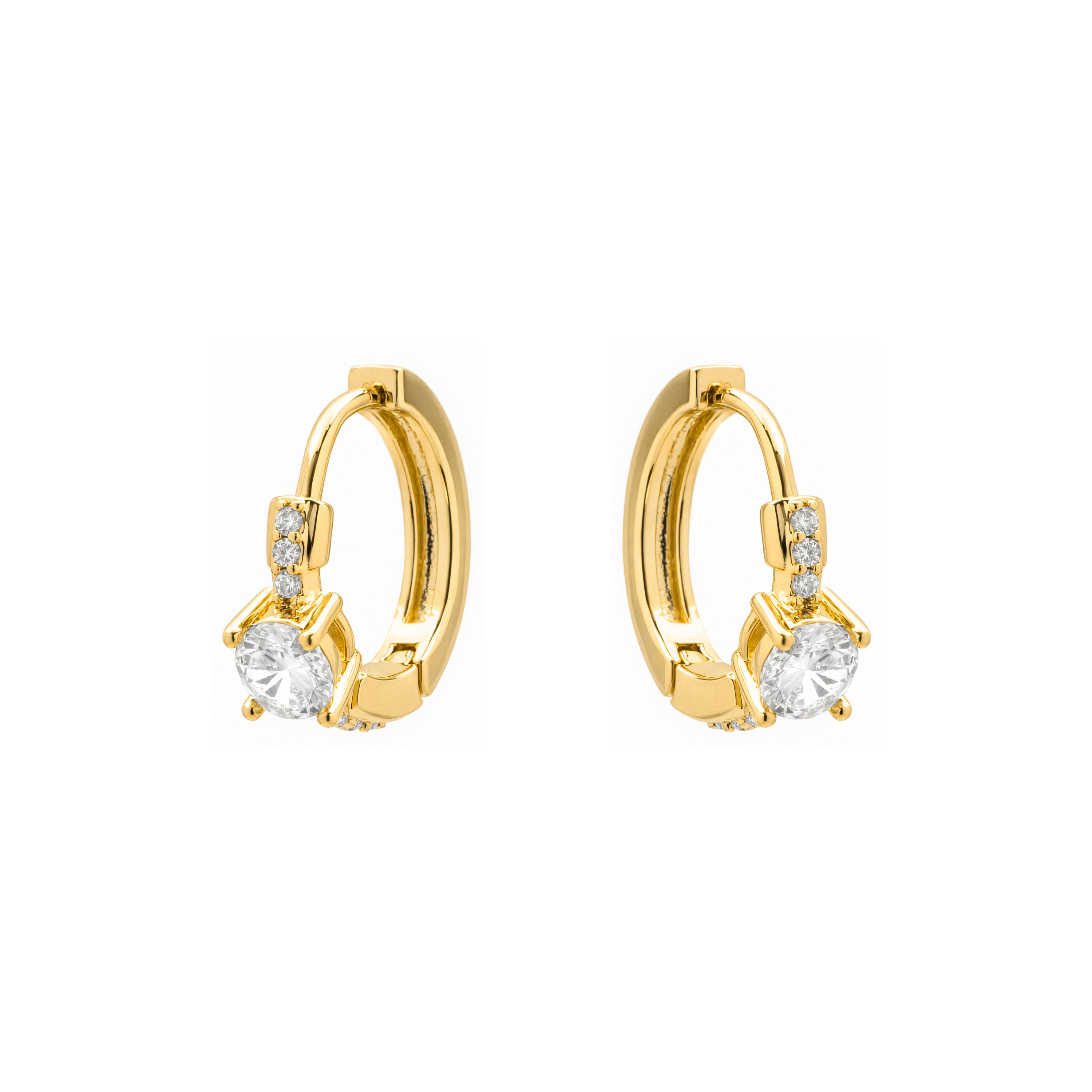 Pendientes de Circonita Brillante acabado en oro amarillo de 18k - Thorn