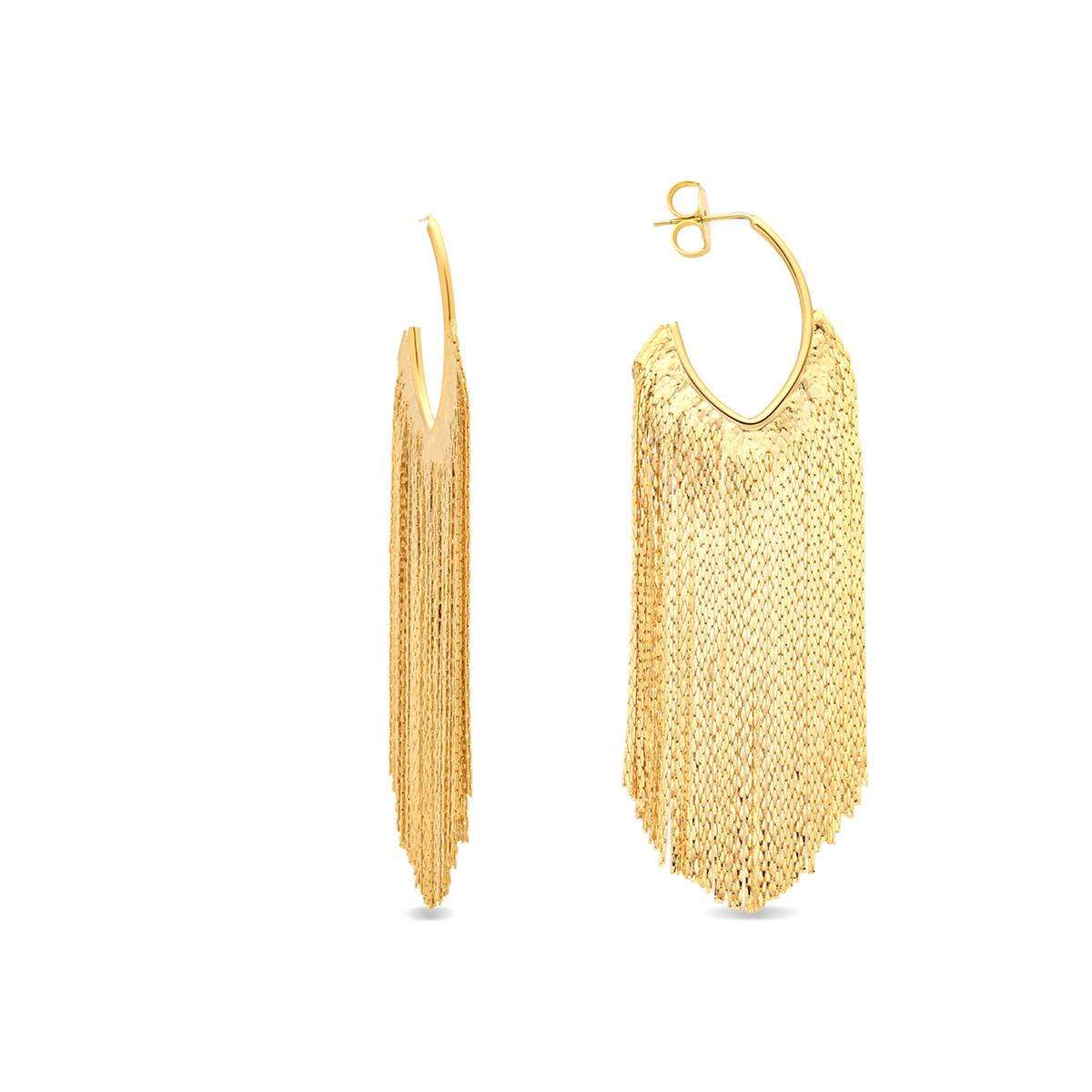 Pendientes Niydra acabado oro amarillo 18k - Niydra
