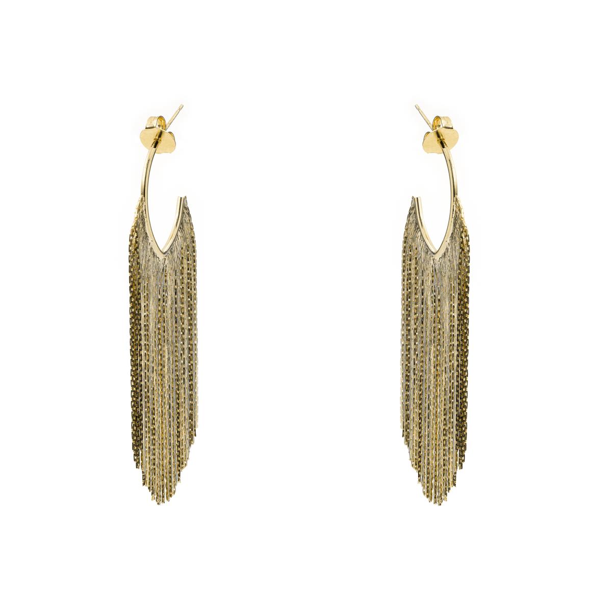 Pendientes Niydra acabado oro amarillo 18k - Niydra