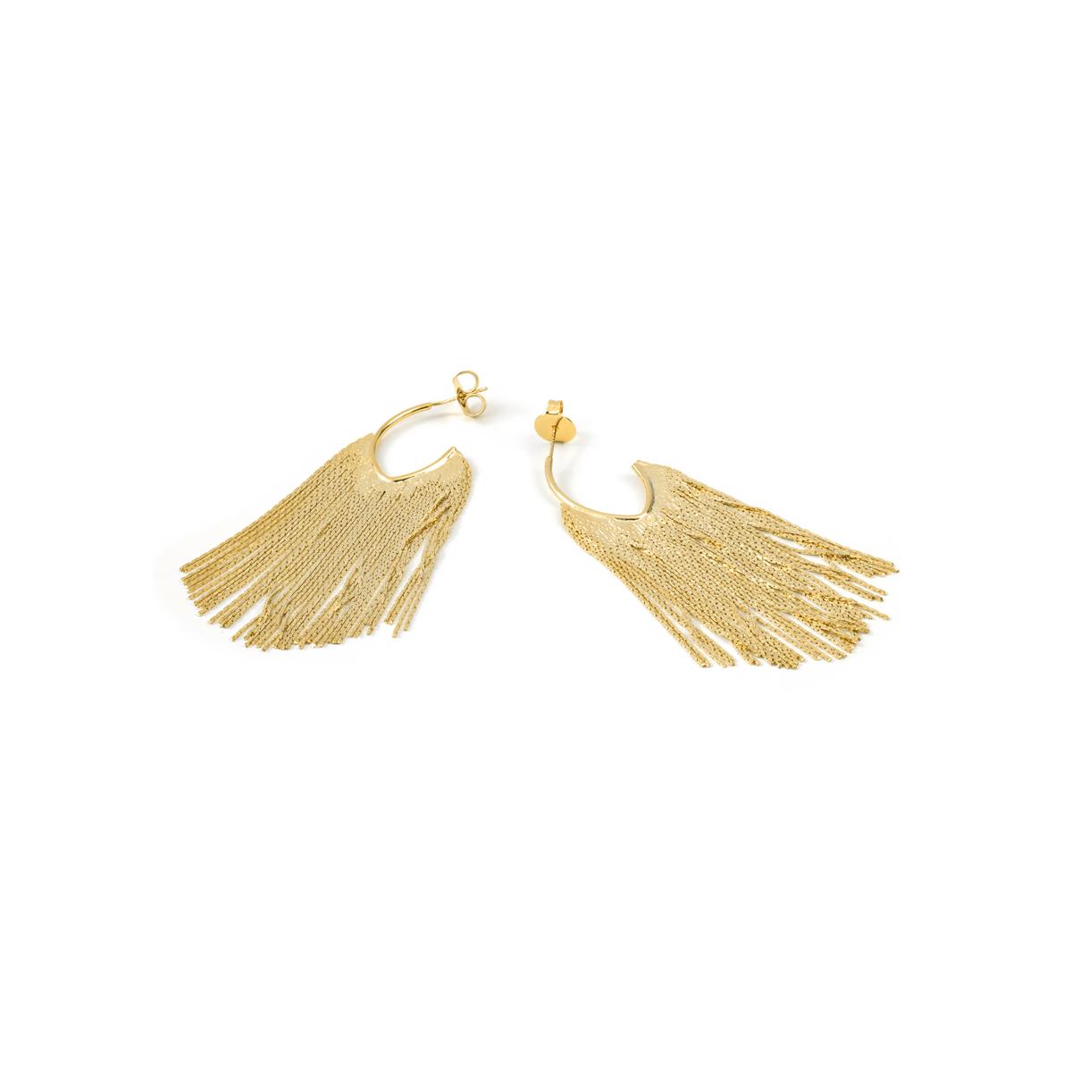 Pendientes Niydra acabado oro amarillo 18k - Niydra