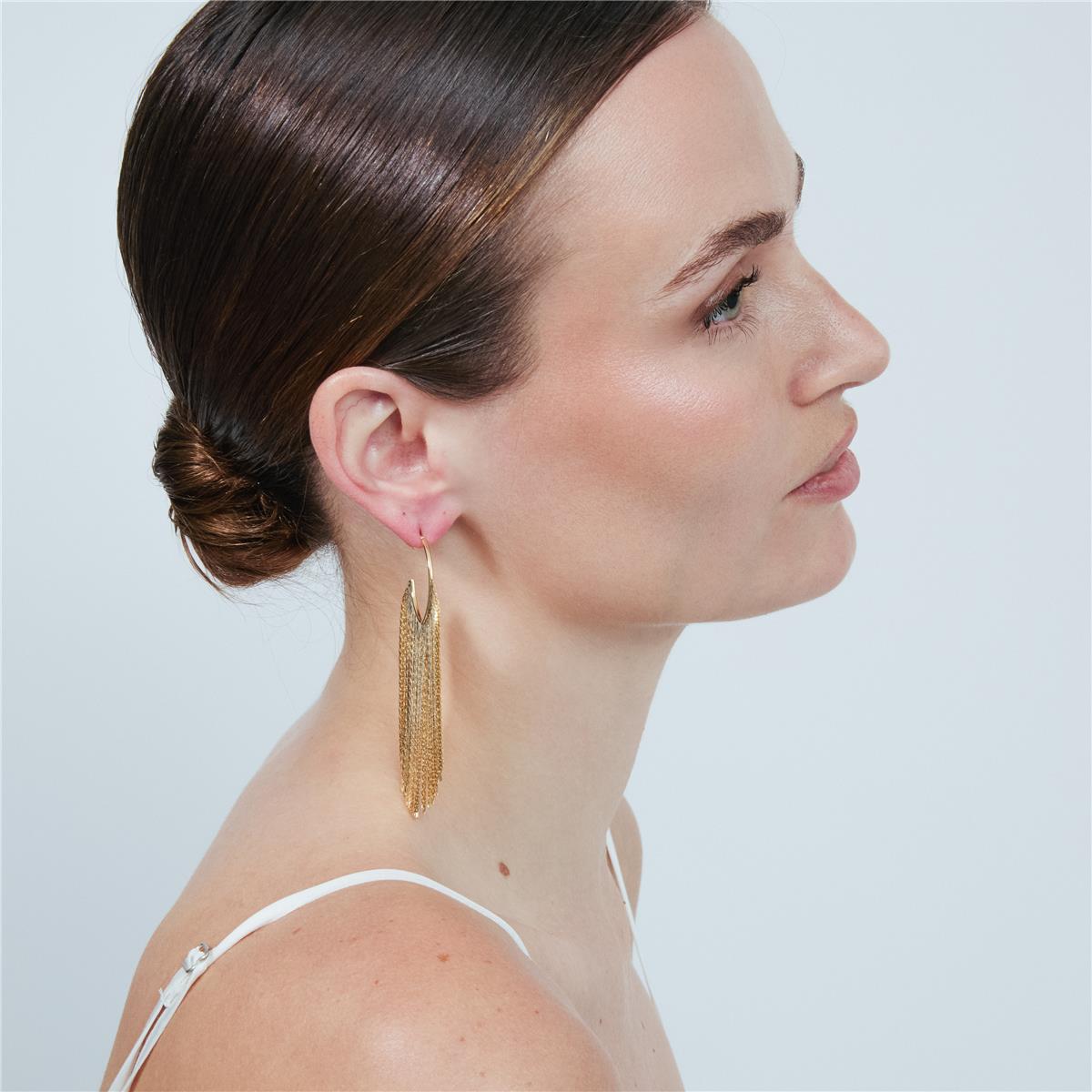 Pendientes Niydra acabado oro amarillo 18k - Niydra