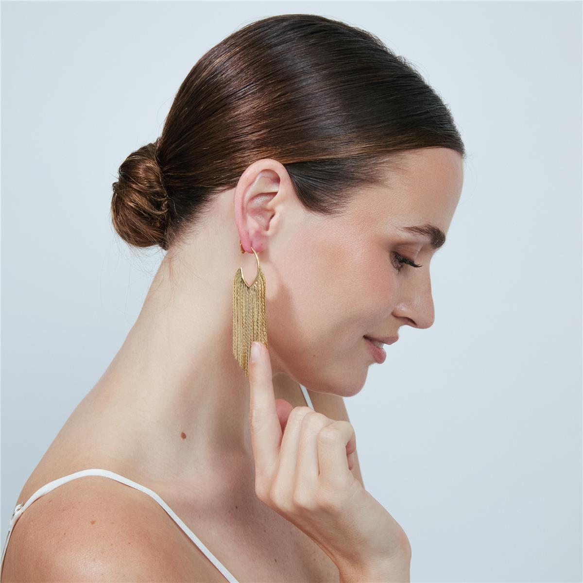 Pendientes Niydra acabado oro amarillo 18k - Niydra
