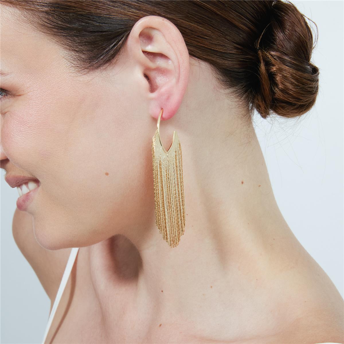 Pendientes Niydra acabado oro amarillo 18k - Niydra