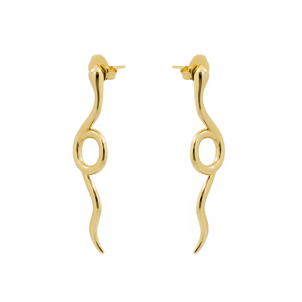 Ohrringe mit 18k Gelbgold-Finish - Serphentia