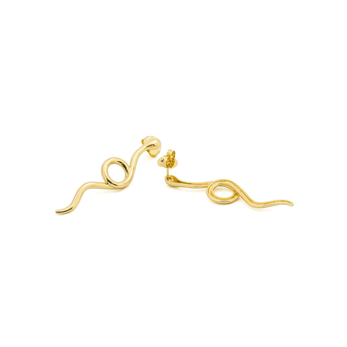 Ohrringe mit 18k Gelbgold-Finish - Serphentia