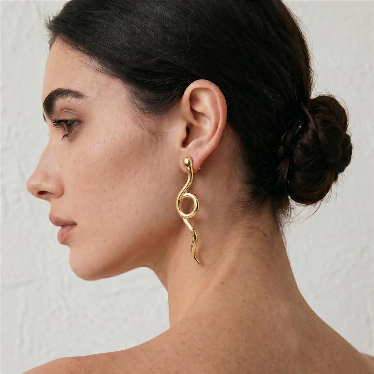Ohrringe mit 18k Gelbgold-Finish - Serphentia