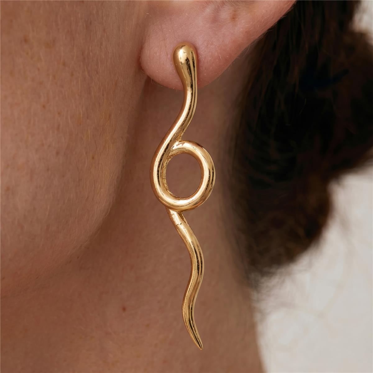 Ohrringe mit 18k Gelbgold-Finish - Serphentia