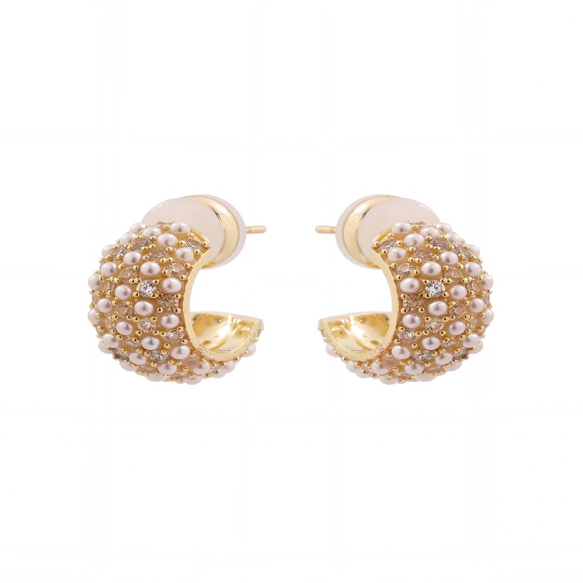 Pendientes Beez acabado oro amarillo 18k - Beez