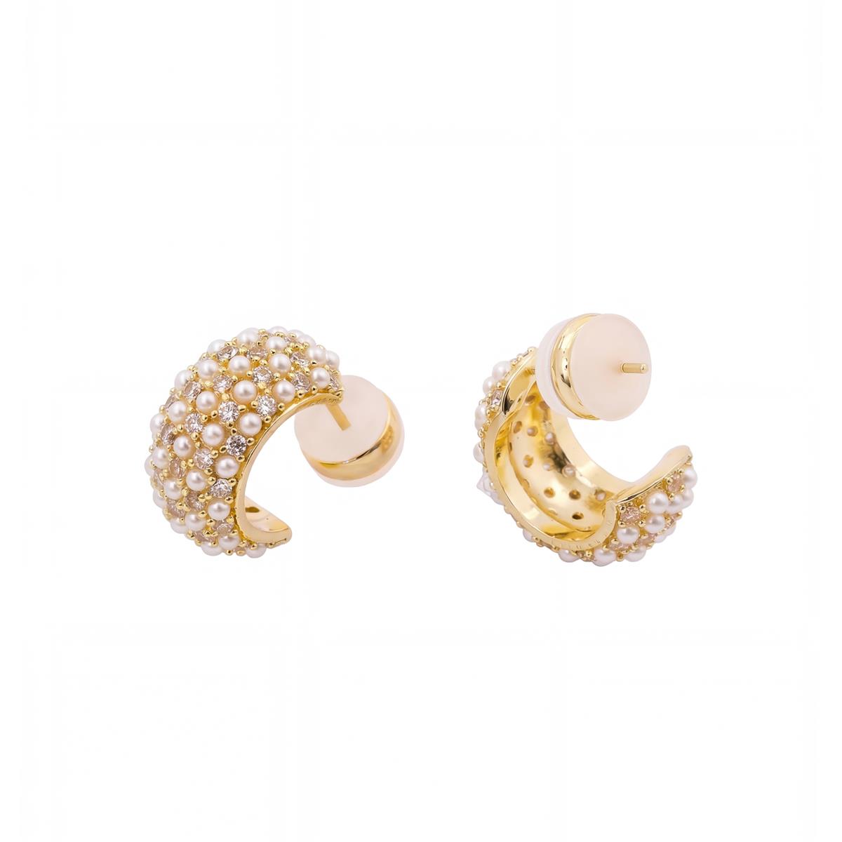 Pendientes Beez acabado oro amarillo 18k - Beez