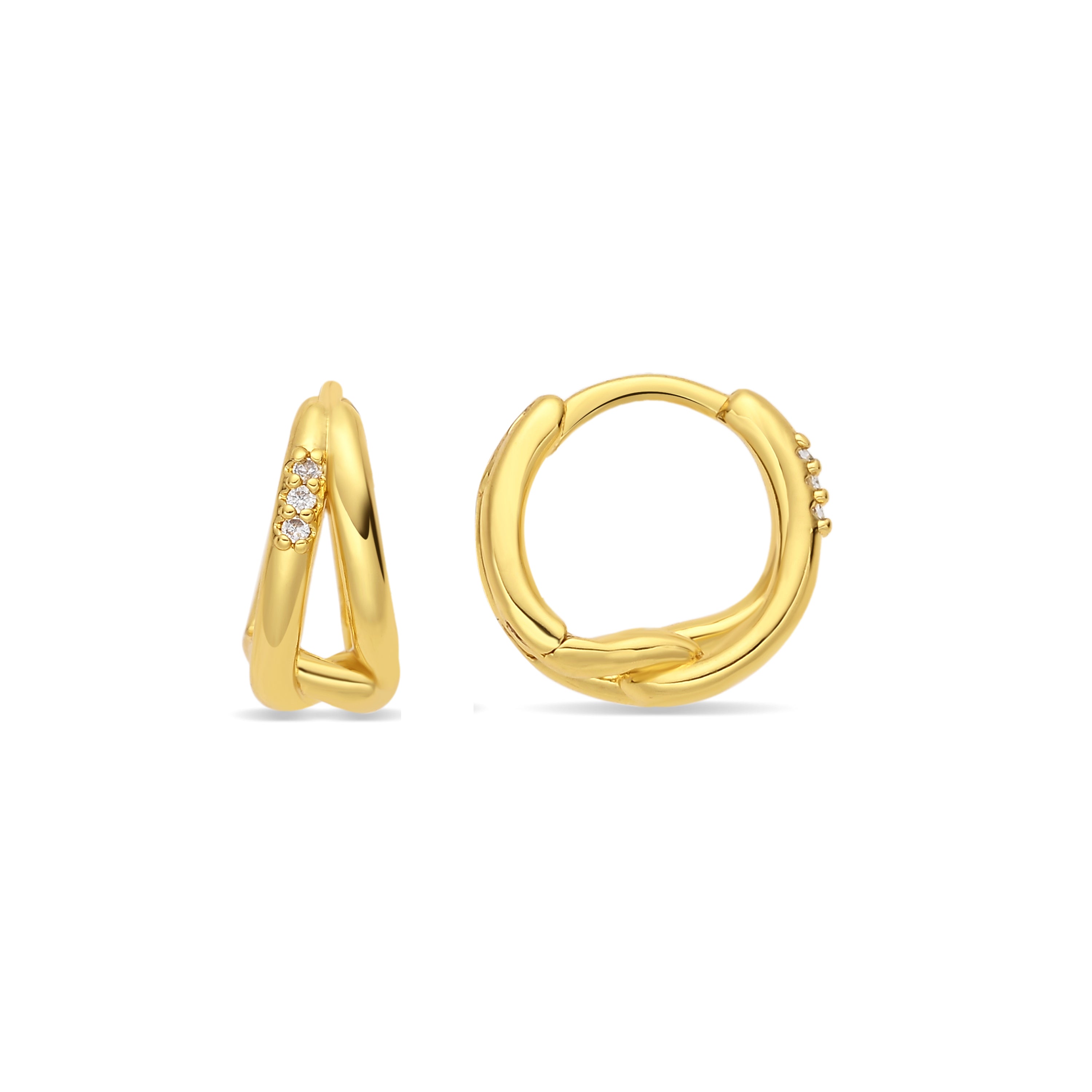 Pendientes acabado en oro amarillo de 18k - Asel
