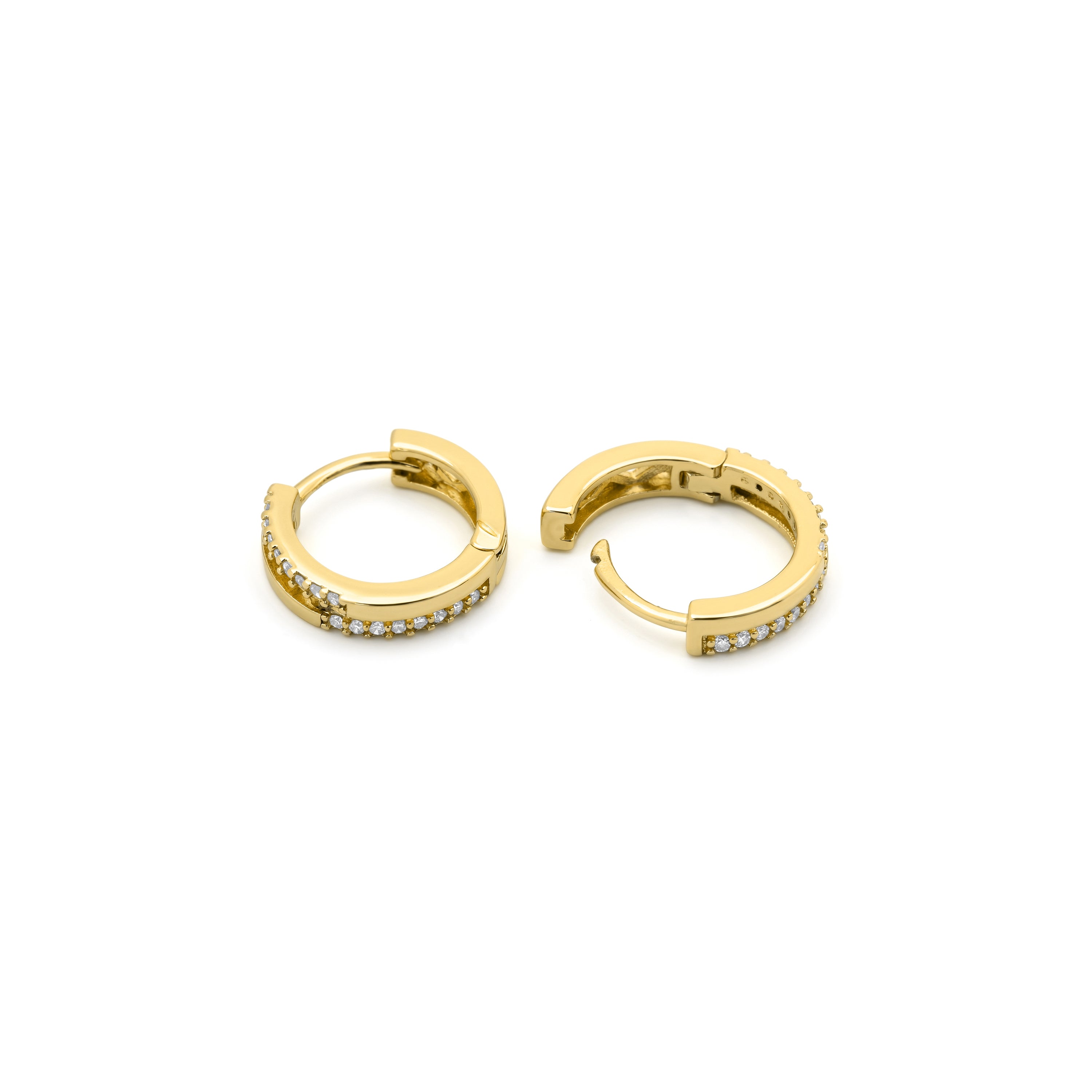 Pendientes de Circonita Brillante acabado en oro amarillo de 18k - Niarenzi