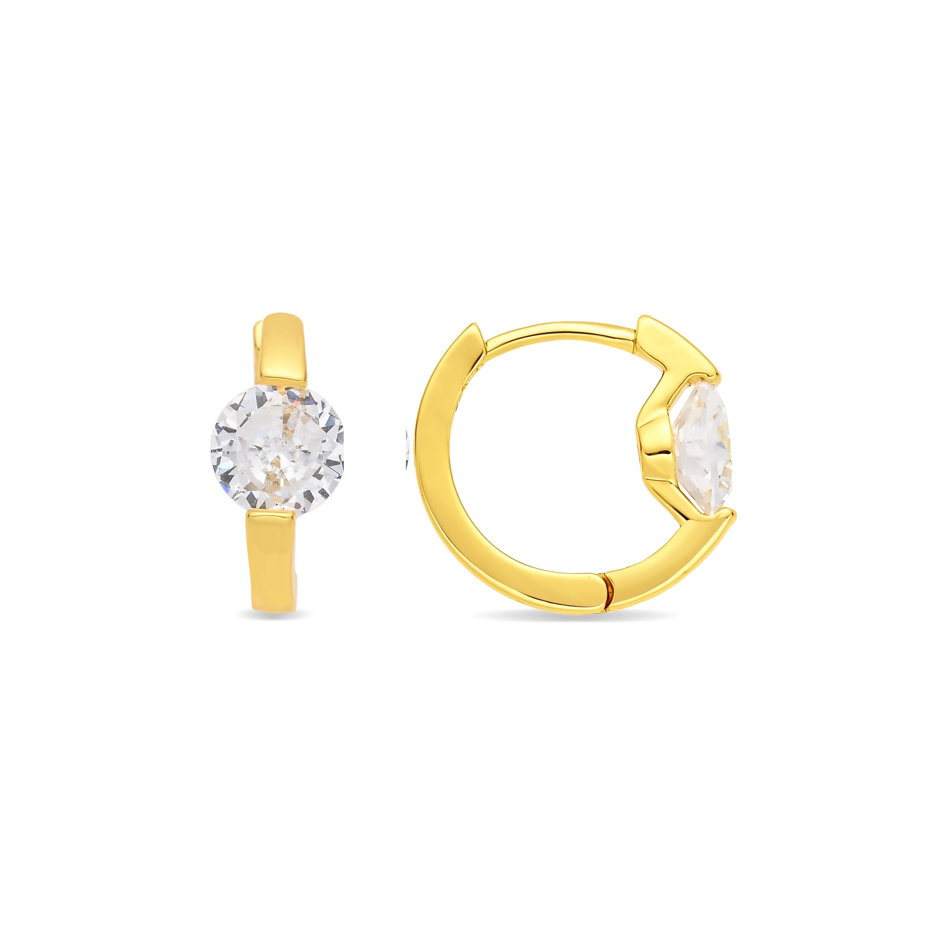 Pendientes de Circonita Brillante acabado en oro amarillo de 18k - Limar